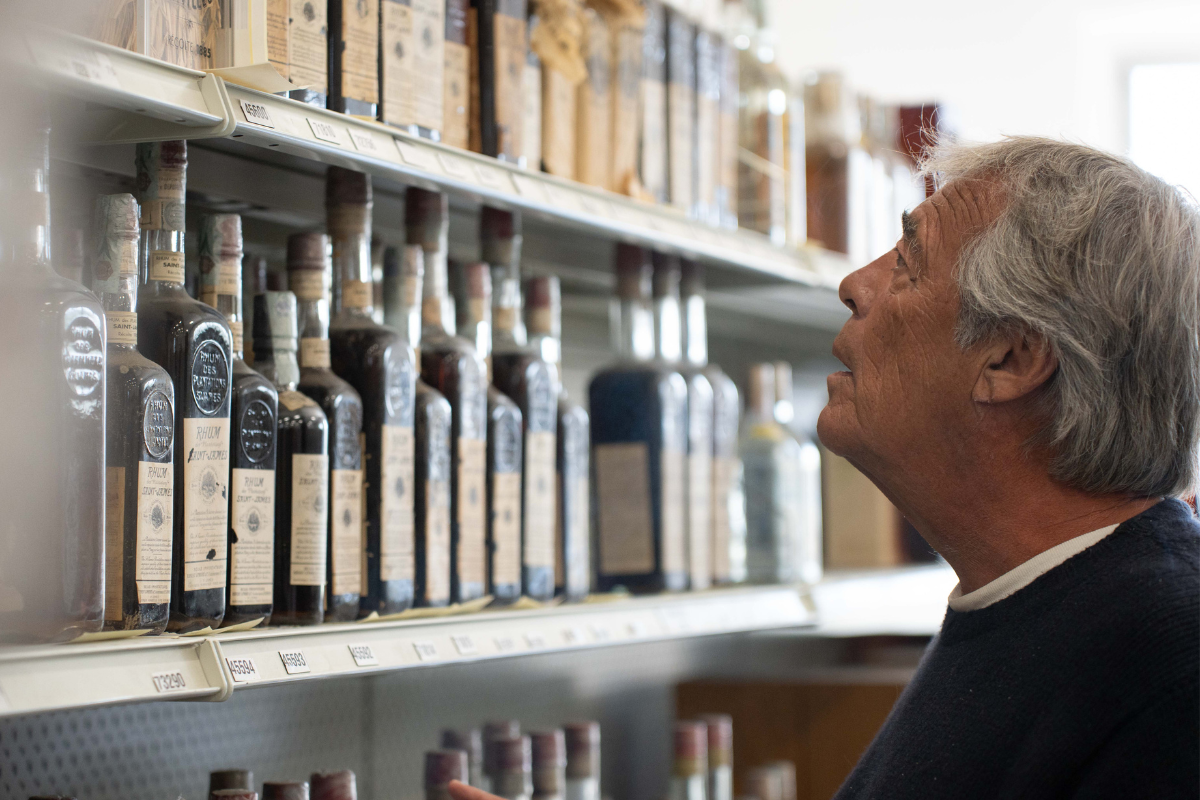 Velier rum selection in a specialist spirits store, showcasing rare and collectible premium rum from the pioneering independent bottler