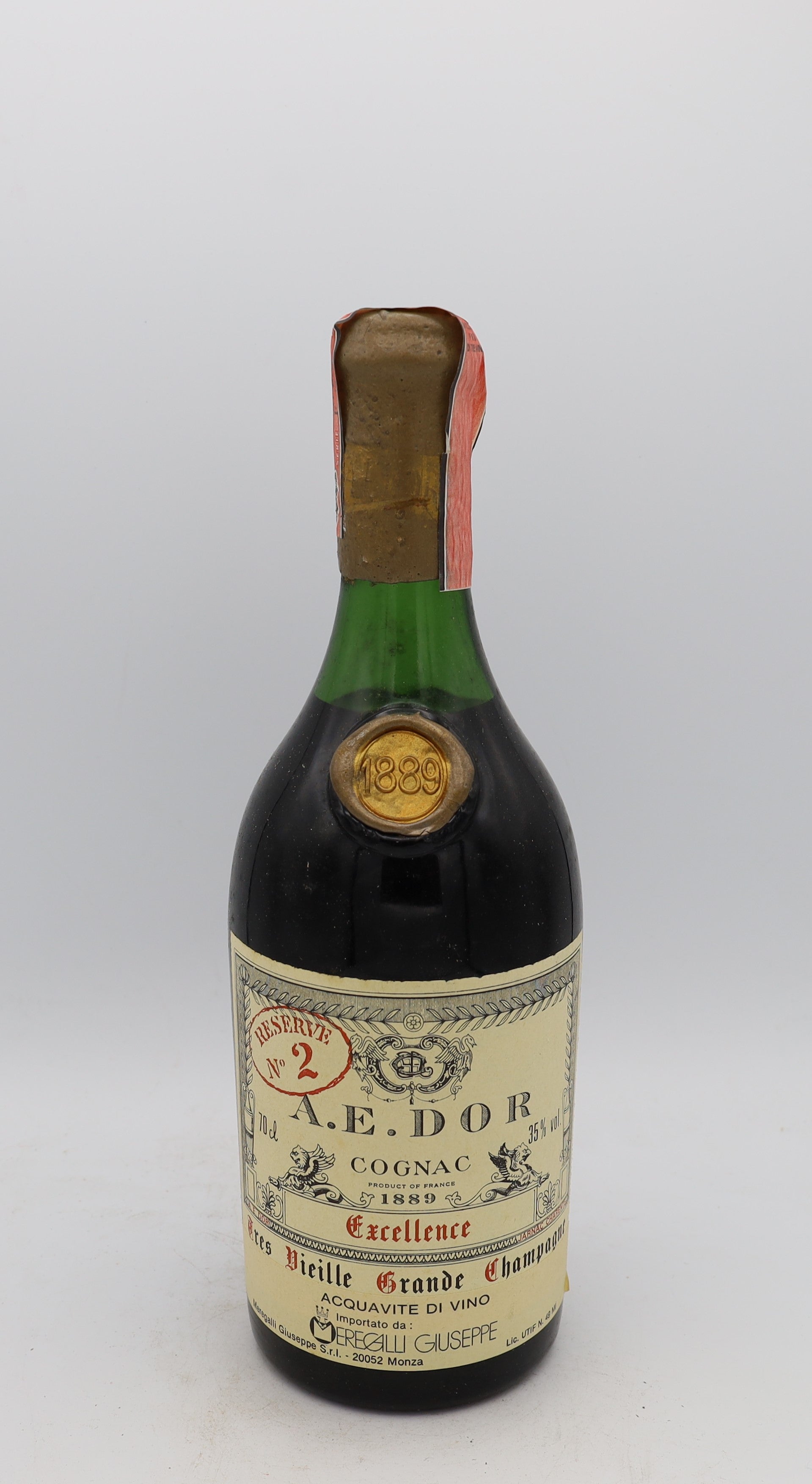 A.E. Dor 1889 Excellence Cognac No.2 – rare vintage French cognac, premium collectible bottle for connoisseurs