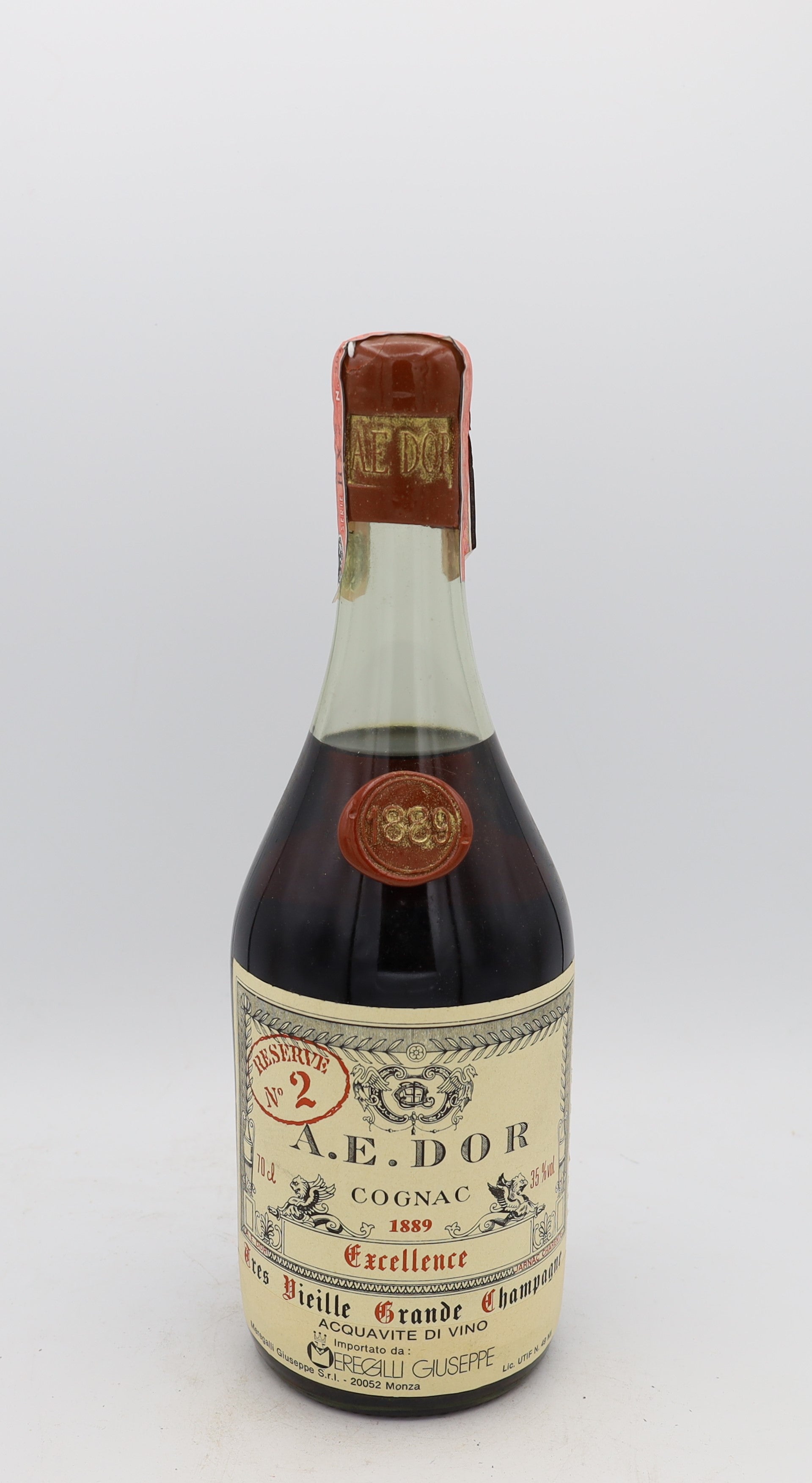 A.E. Dor 1889 Excellence Cognac No.2 – rare vintage French cognac, premium collectible bottle for connoisseurs