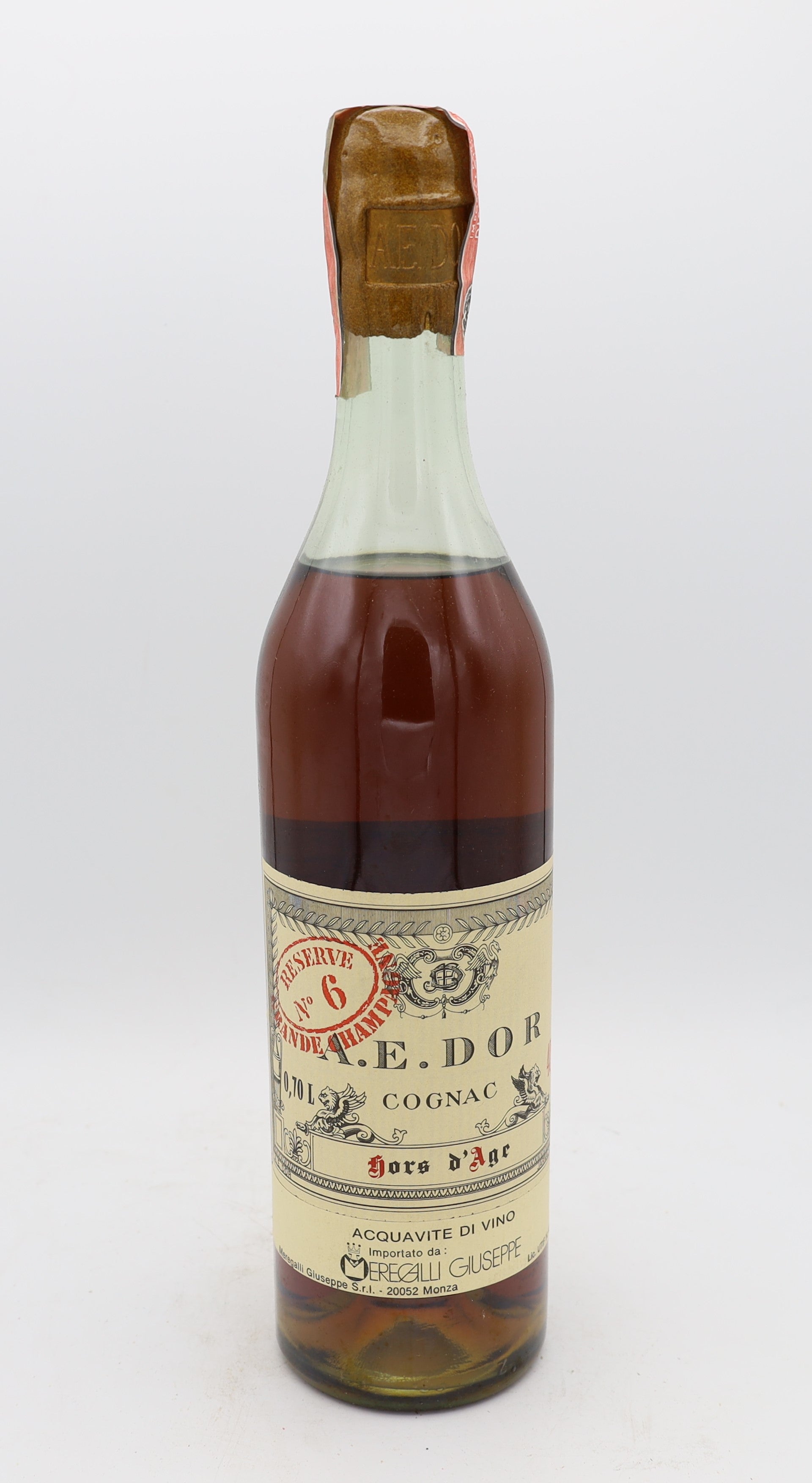 A.E. Dor Cognac Réserve No.6 Hors d’Âge – rare premium French cognac, collectible bottle for connoisseurs