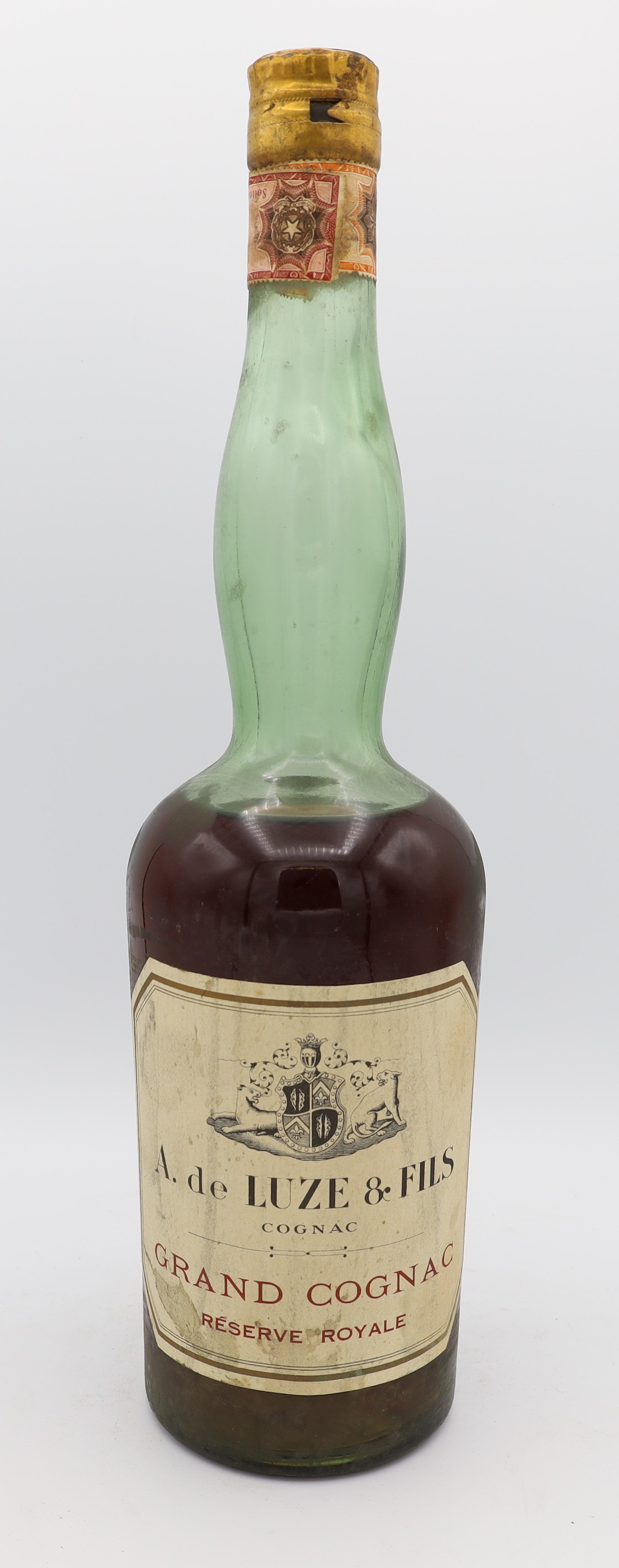 A. de Luze Fils Grand Cognac Réserve Royale – premium French brandy with rich amber color, smooth and elegant flavors, presented as the Réserve Royale edition, ideal for collectors and connoisseurs.