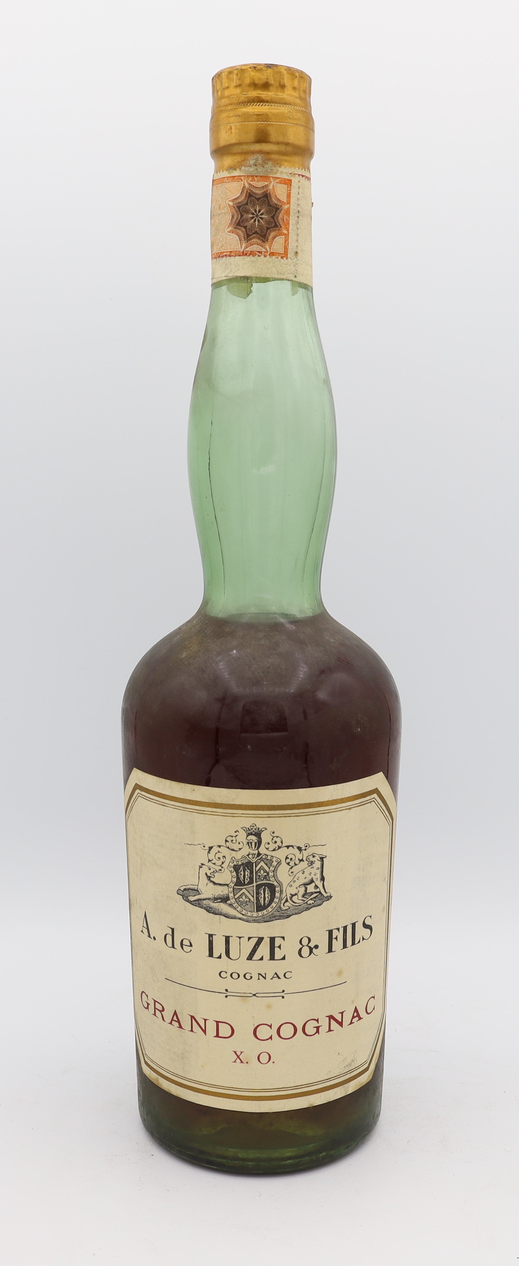 A. de Luze Fils Grand Cognac XO – premium French brandy with rich amber color, smooth and complex flavors, aged to excellence, ideal for collectors and connoisseurs.