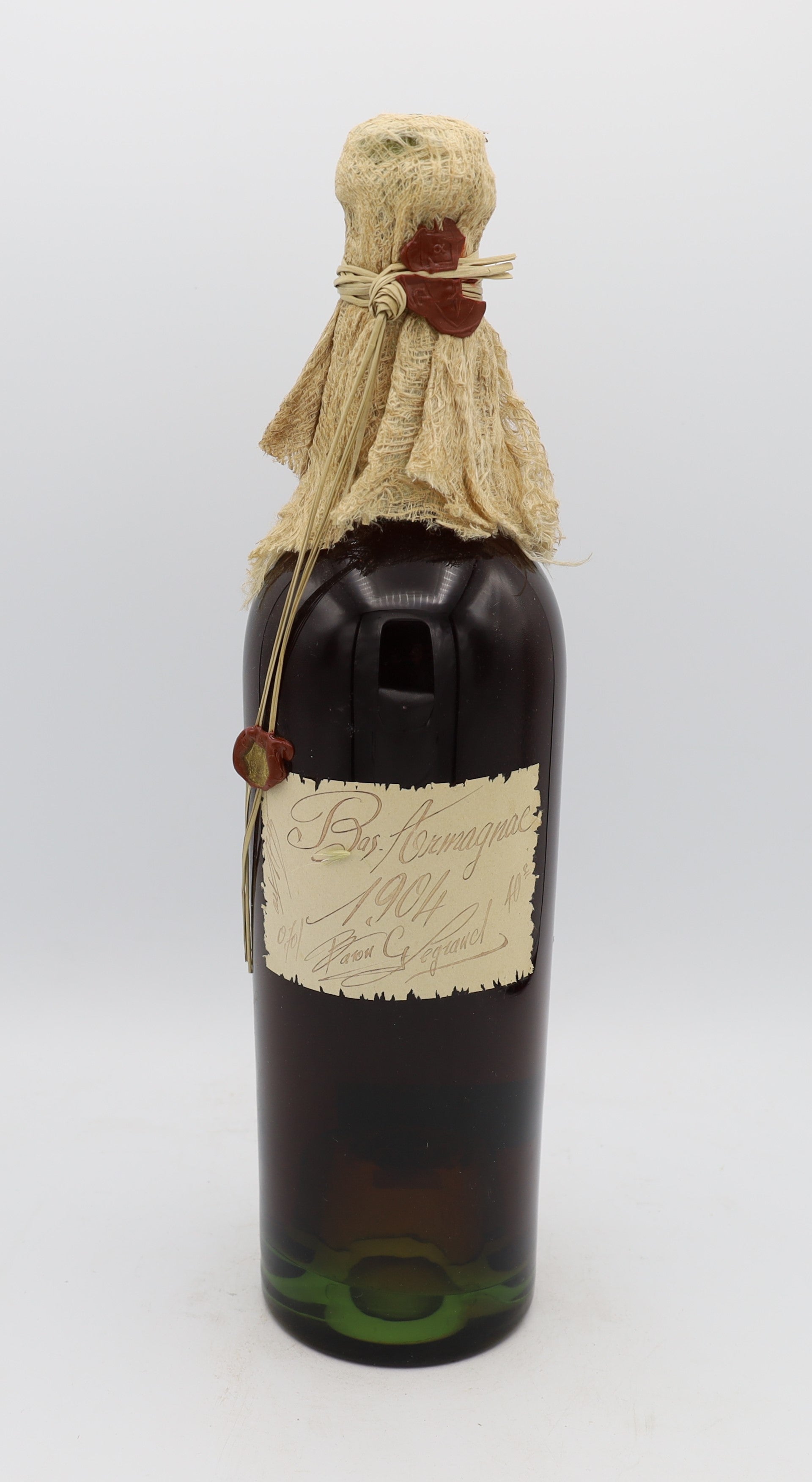 Baron G. Legrand Bas-Armagnac Vintage 1904, Reserved Treasures Club edition, presented in a collector’s box – exceptionally rare vintage brandy with rich, complex flavors