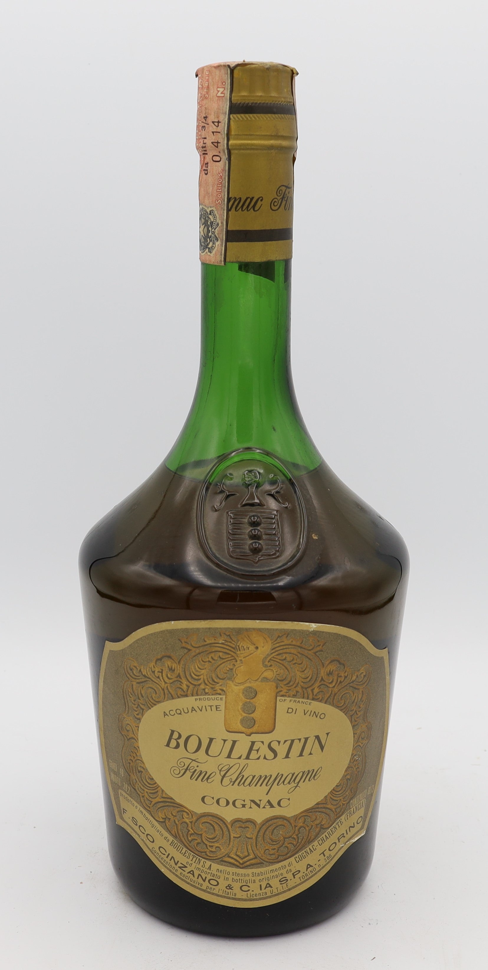 Boulestin Fine Champagne Cognac Vintage 1975 – rare aged brandy with rich, smooth flavors, crafted from Fine Champagne eaux-de-vie, ideal for collectors and connoisseurs.
