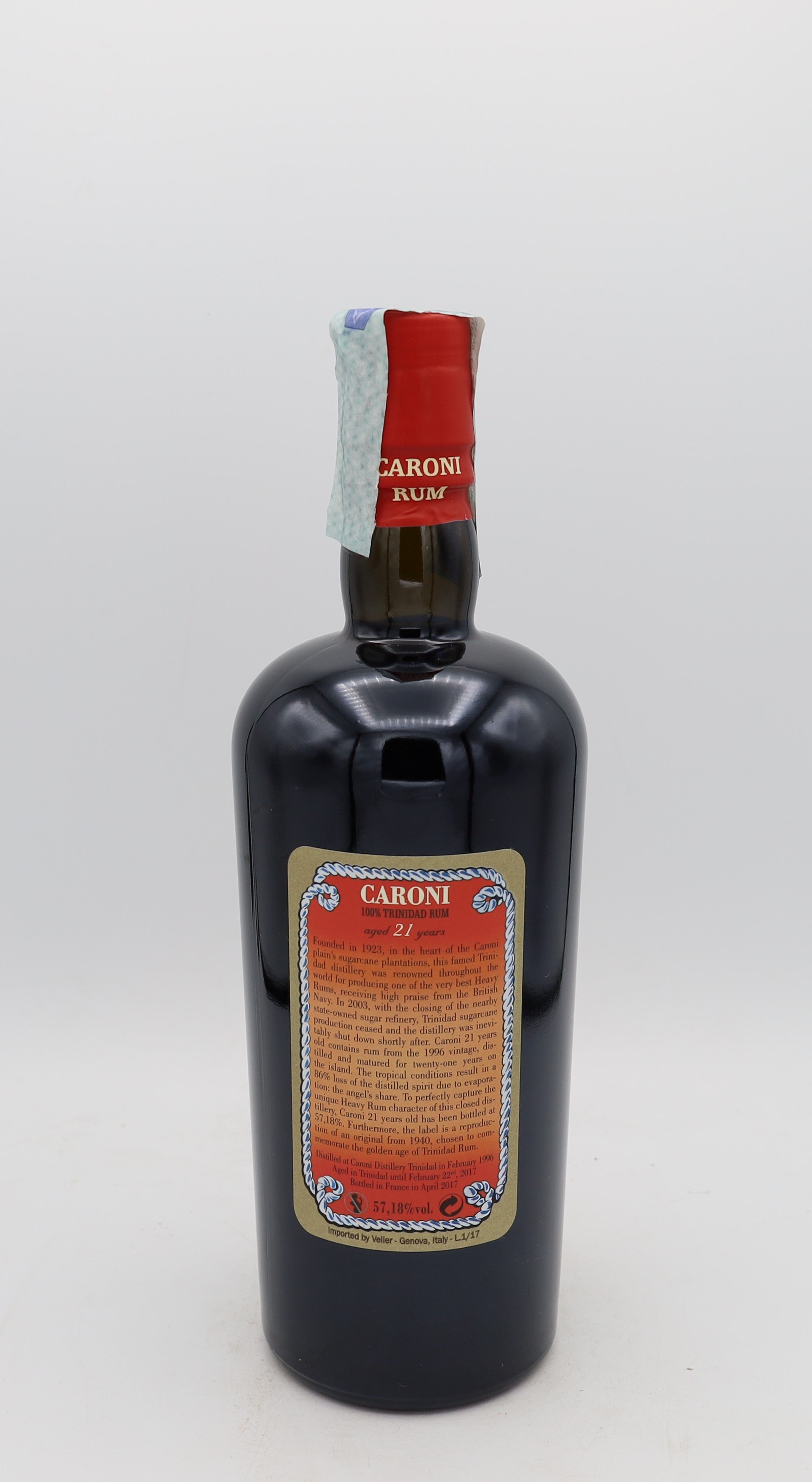 Caroni 1996 extra strong 100 proof rum 21 yo Velier