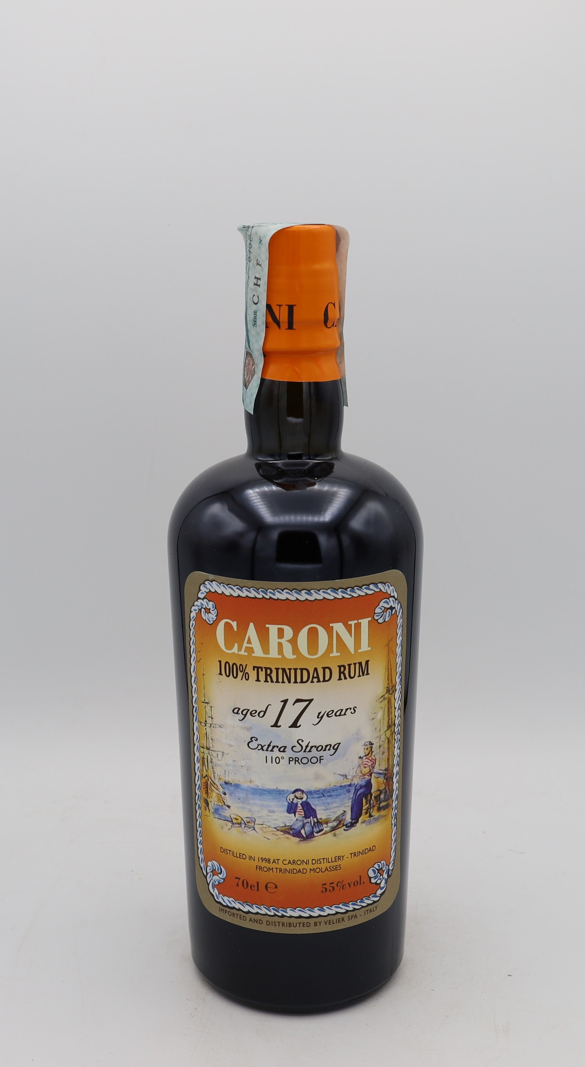 Caroni 1998 extra strong 110 proof rum 17 yo Velier