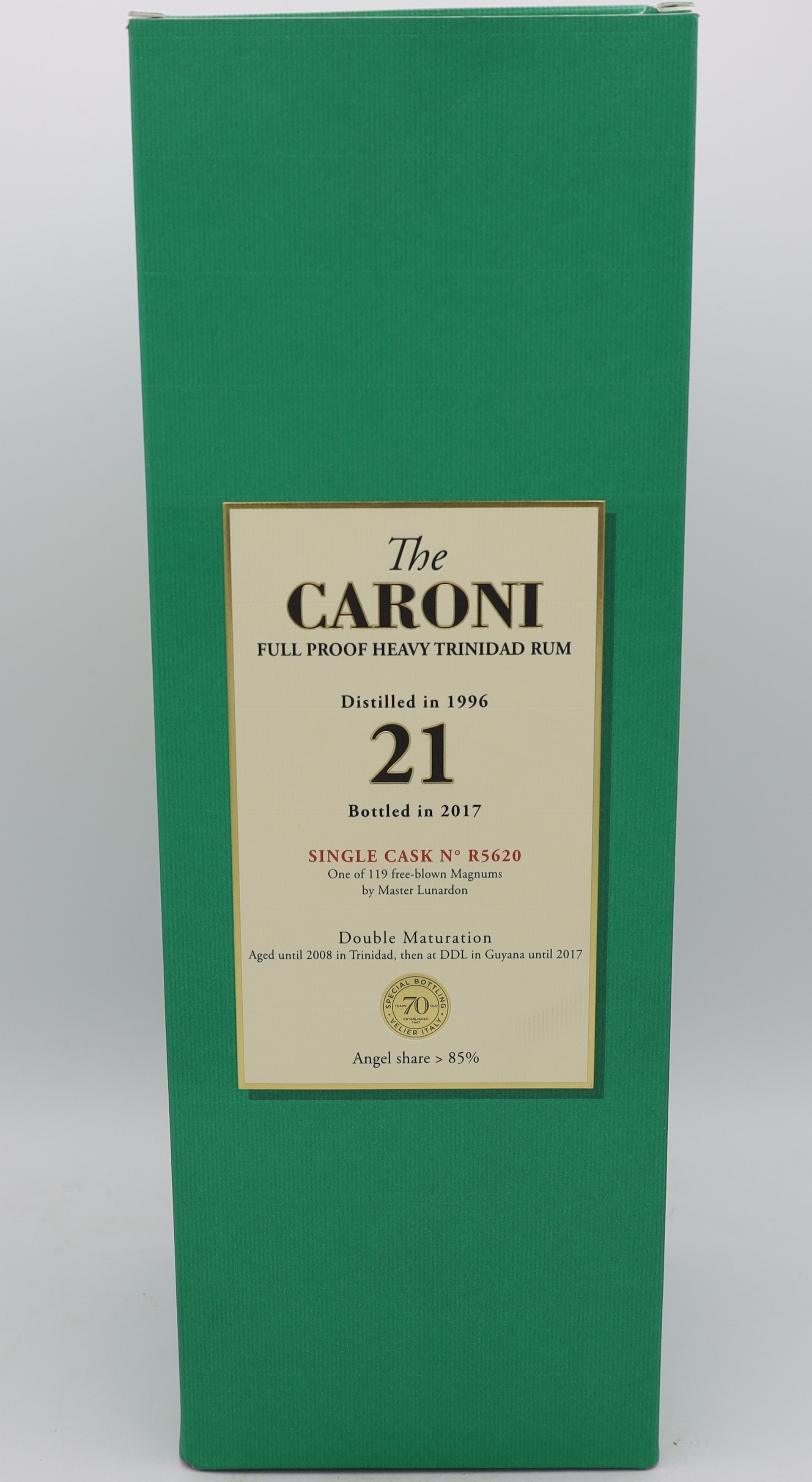 Caroni 21yo Rum single cask R5620 1996 Velier Magnum