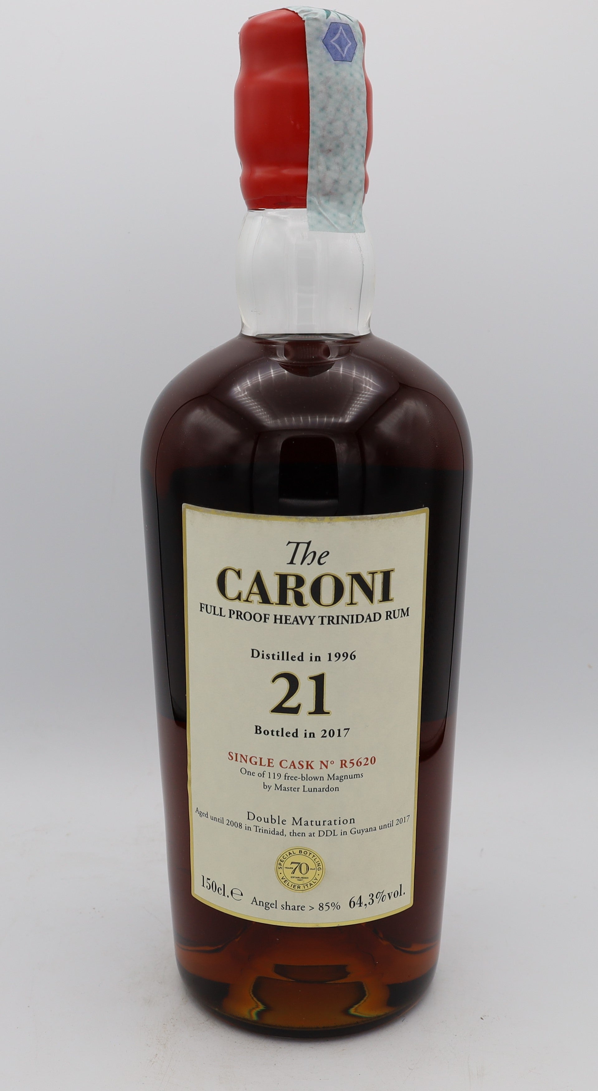 Caroni 21yo Rum single cask R5620 1996 Velier Magnum