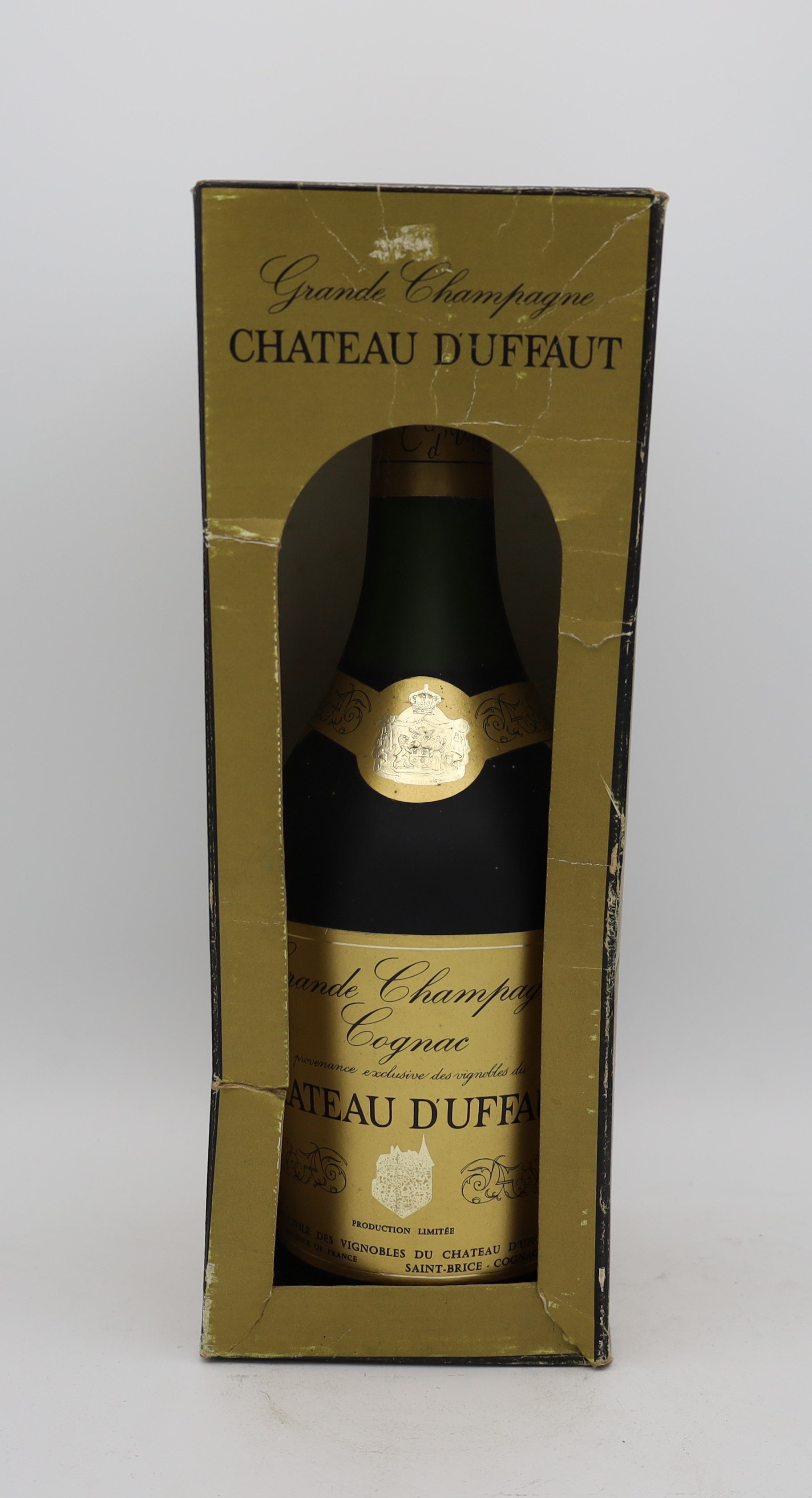 Château D'Uffaut Grande Champagne Cognac Vintage 1970 – rare aged brandy with rich, smooth flavors, crafted from Fine Champagne eaux-de-vie, ideal for collectors and connoisseurs.