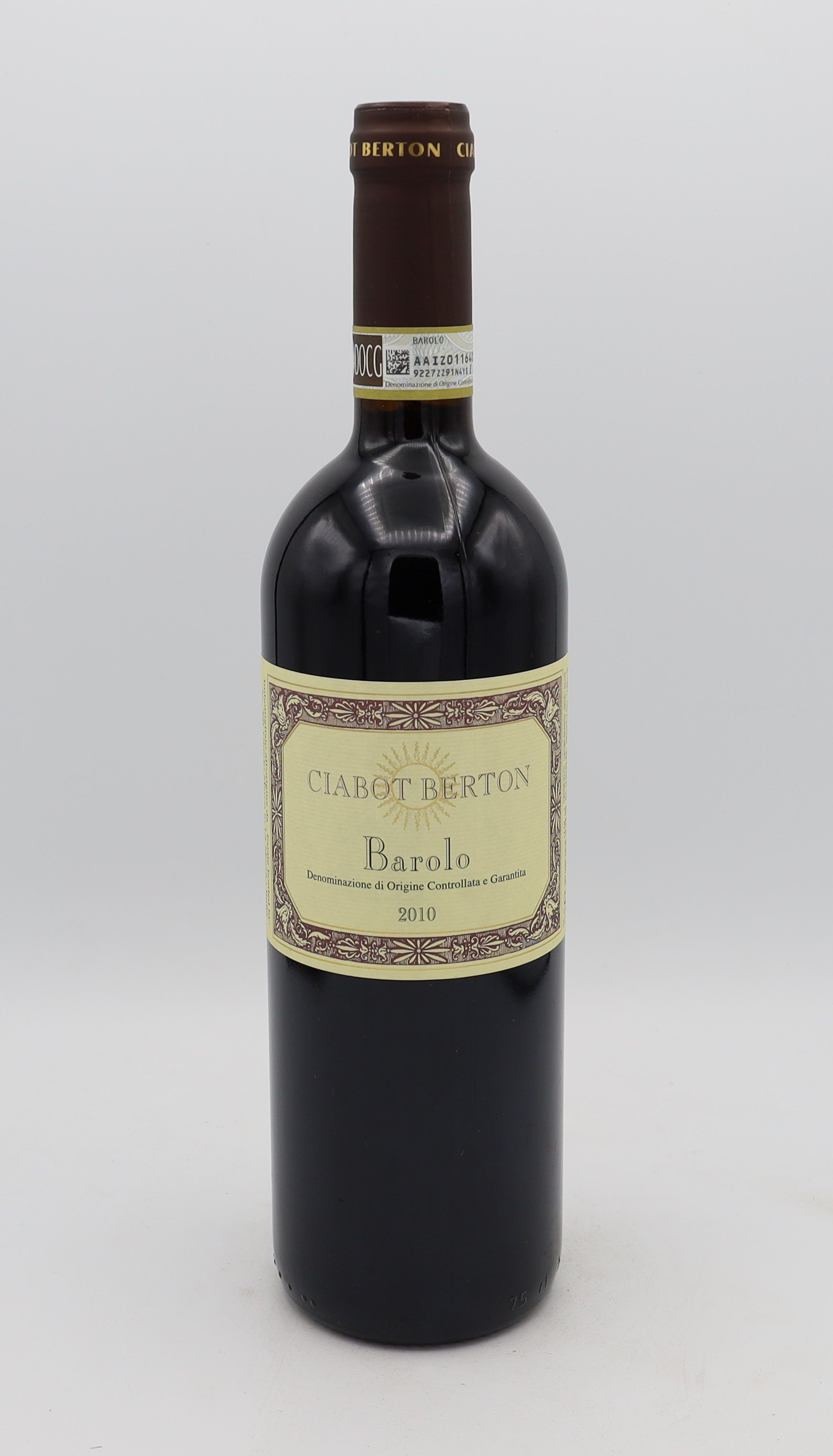Ciabot Berton Vintage 2010 Barolo Piemonte DOCG – premium Italian red wine with rich, complex flavors and elegant structure.