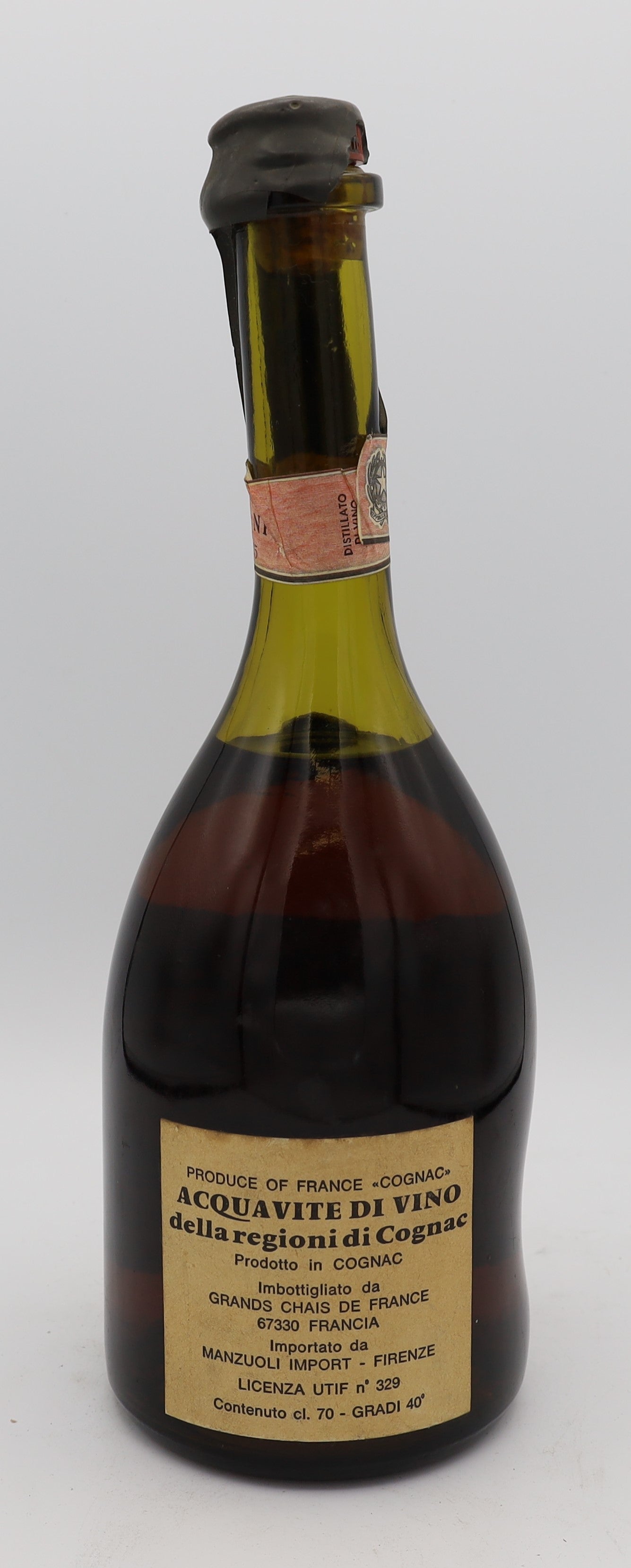 Cognac Grande Champagne XO – aged French cognac with unknown age, featuring rich amber color and refined, complex flavors, ideal for collectors and connoisseurs.