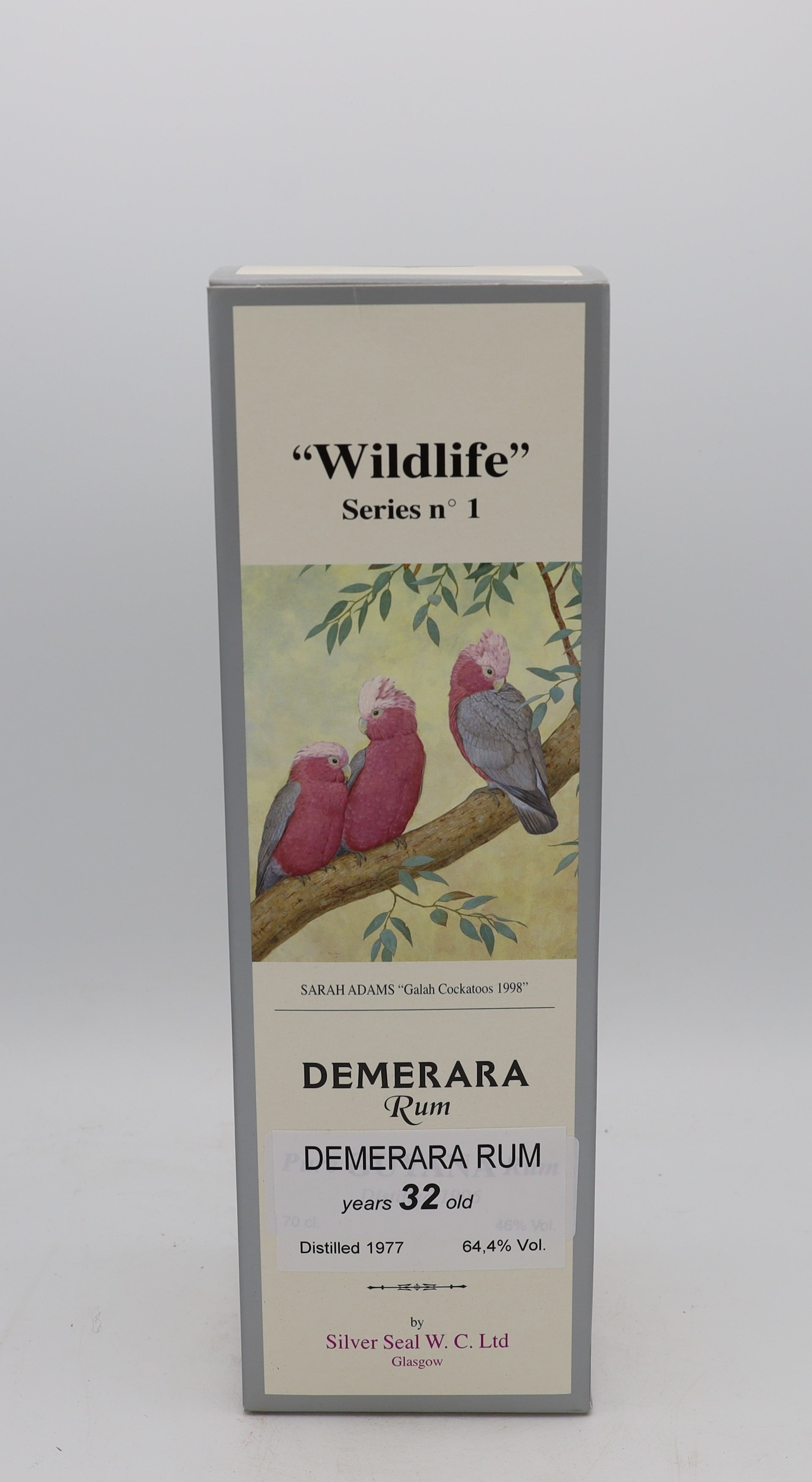 An Enmore 1977 Demerara Rum Ernst Knam Silver Seal, presented in a collector’s box – rare aged Caribbean rum with rich, complex flavors.