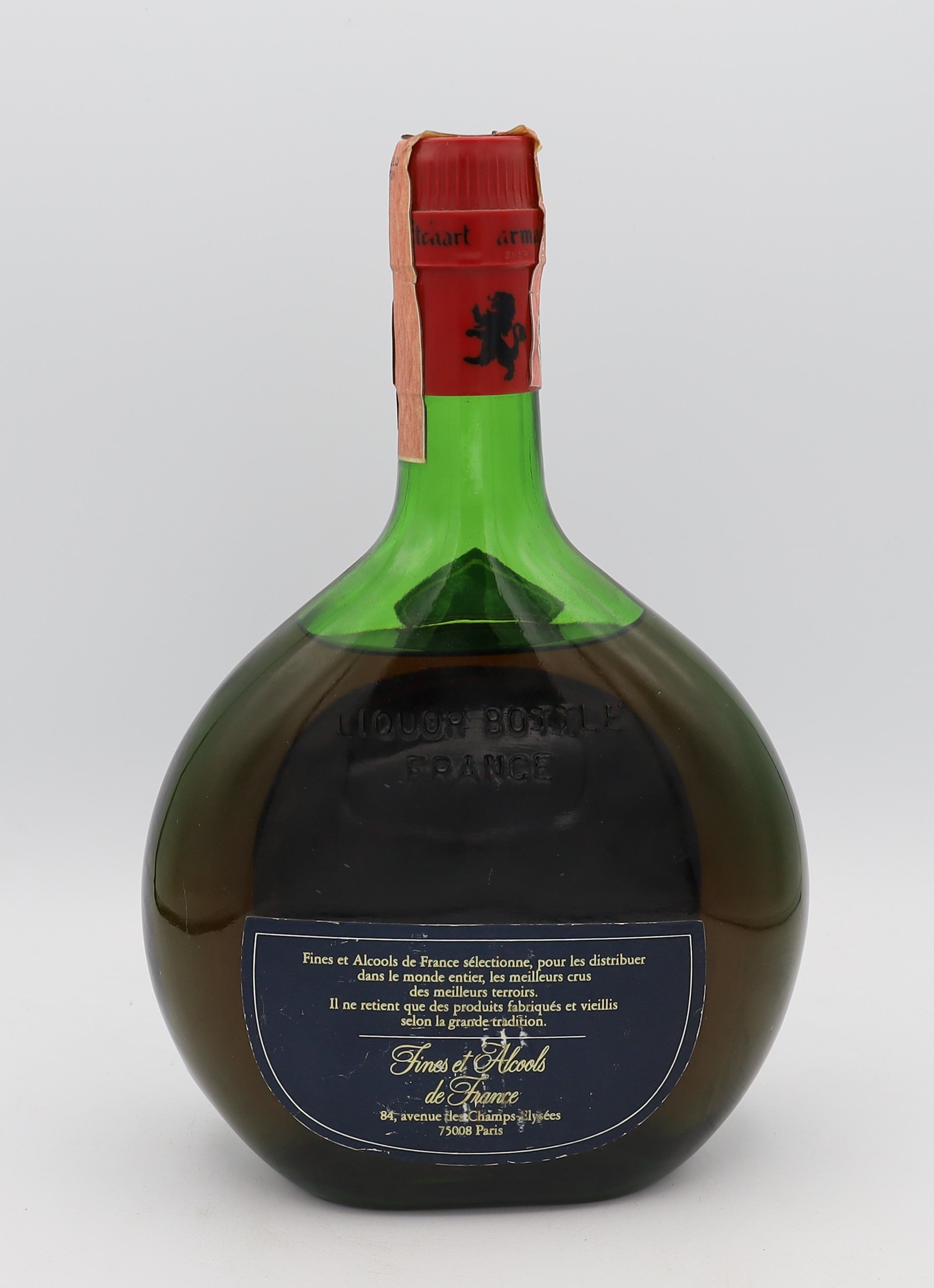 Etchart Armagnac VSOP in green bottle with red cap – premium aged brandy with rich, smooth flavors, crafted for collectors and connoisseurs.