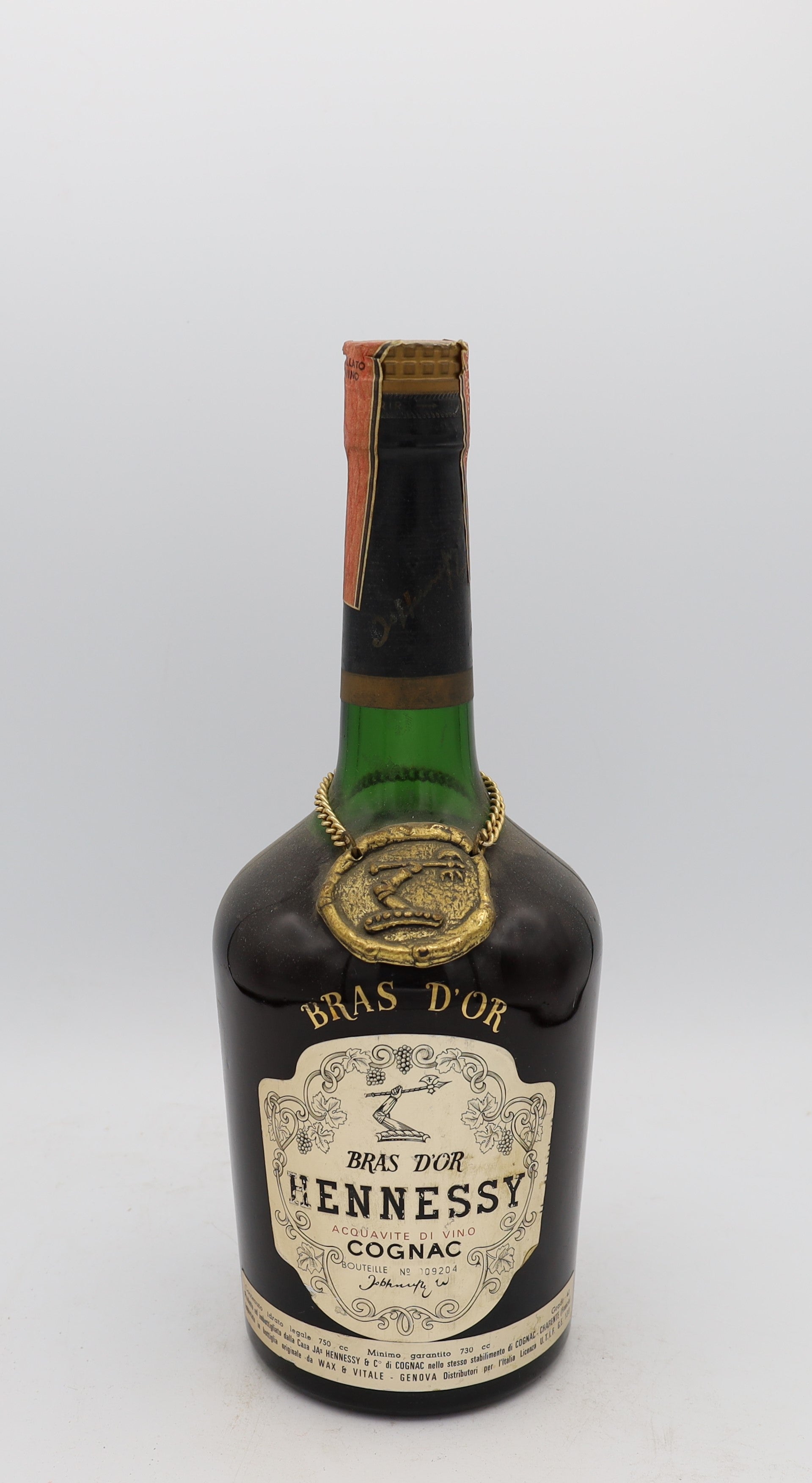 Hennessy Bras d'Or Cognac 1970s – rare vintage French cognac, highly collectible and sought after by connoisseurs