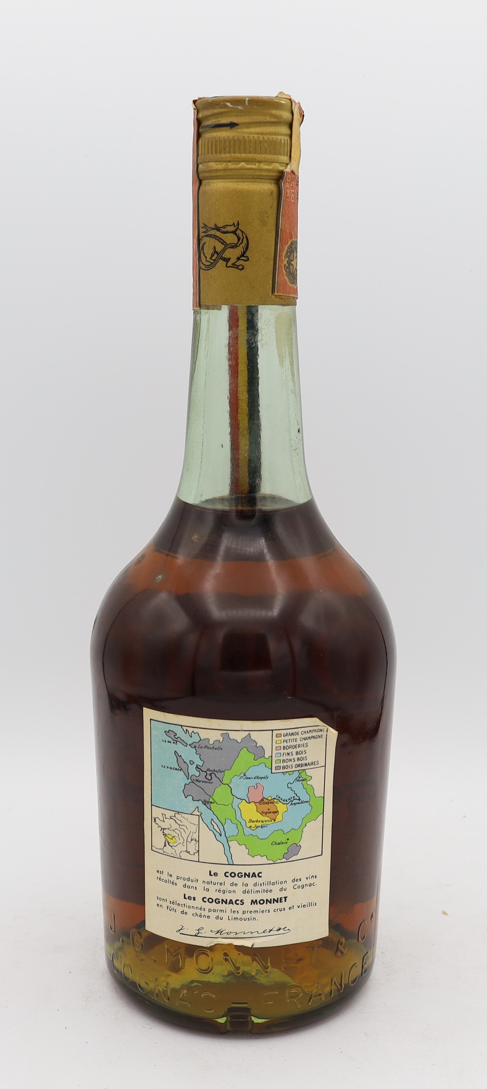 J.G. Monnet & Co Regal Cognac – premium French brandy with rich amber color, smooth and refined flavors, ideal for collectors and connoisseurs.