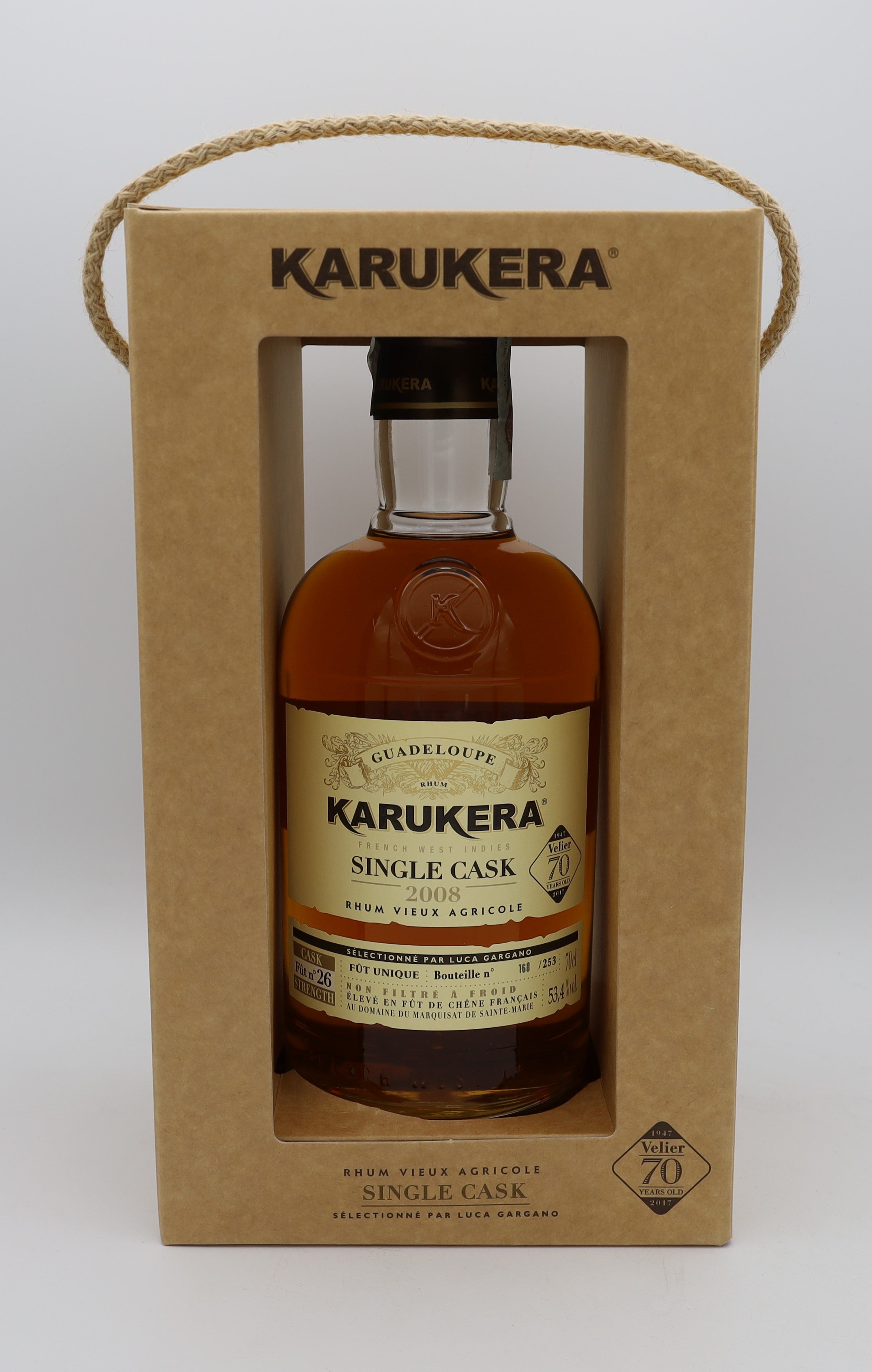Karukera Rhum Vieux Agricole Velier Millésime 2008 – premium Guadeloupe rum with rich, complex flavors, aged to perfection for collectors and connoisseurs.