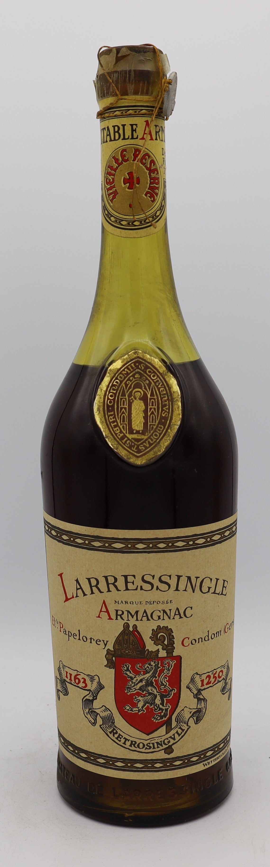 Larressingle Vieille Réserve Armagnac 1958