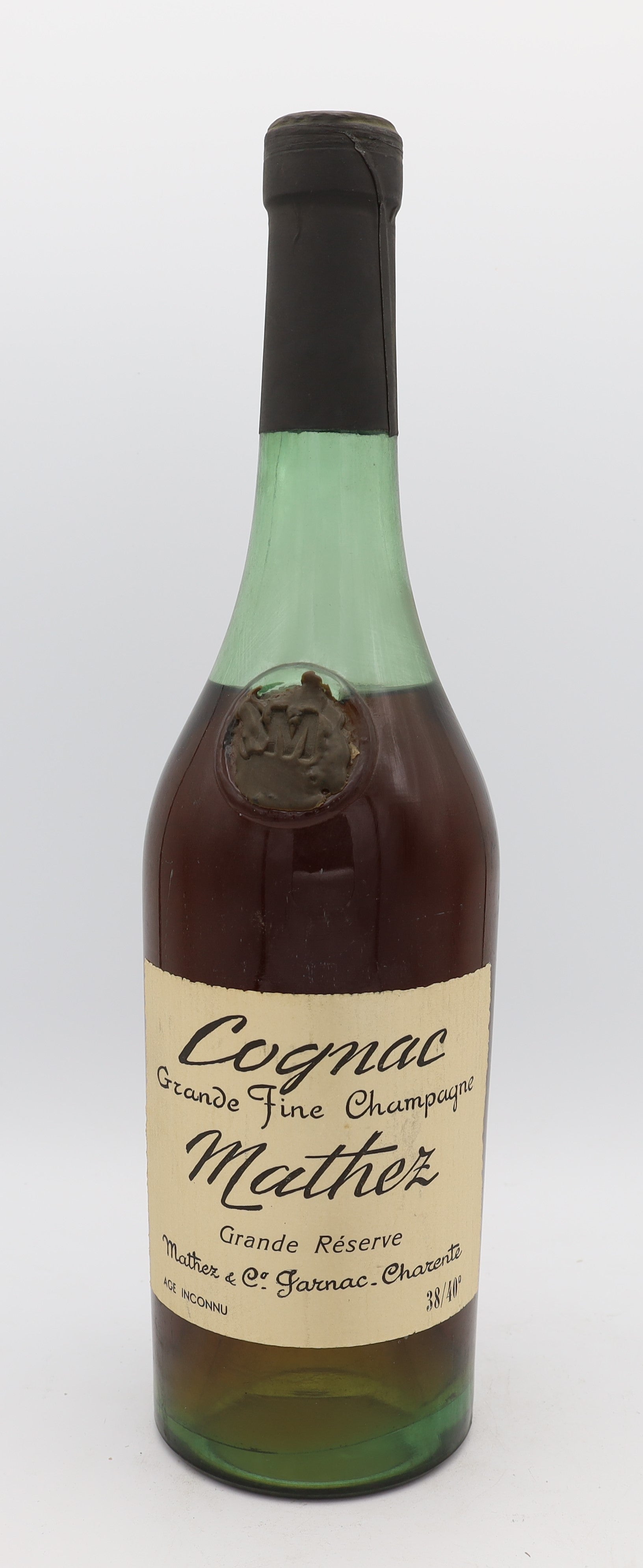 Mathez Cognac – Grande Fine Champagne, Grande Reserve, premium French brandy with rich amber color and complex flavors, ideal for connoisseurs and collectors.