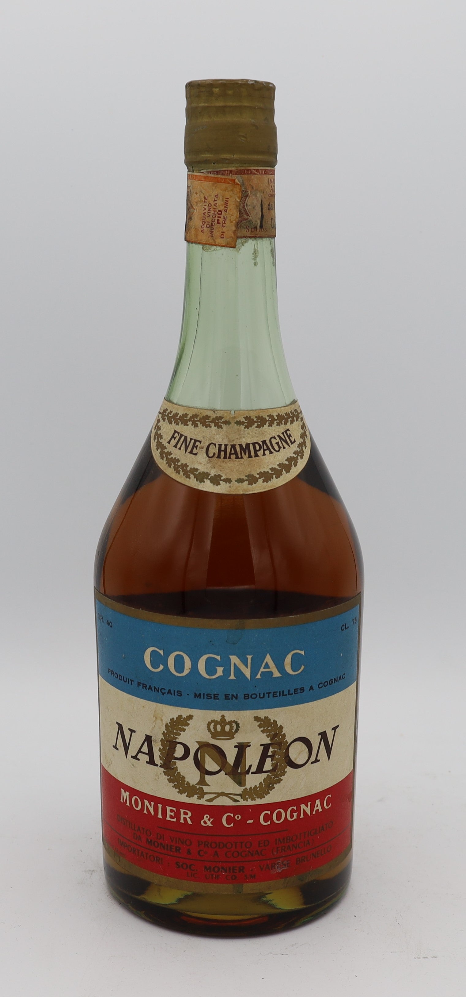 Monier & Co Fine Champagne Cognac Napoleon – premium French brandy crafted from Fine Champagne eaux-de-vie, aged to perfection with rich, smooth flavors and elegant Napoleon character.