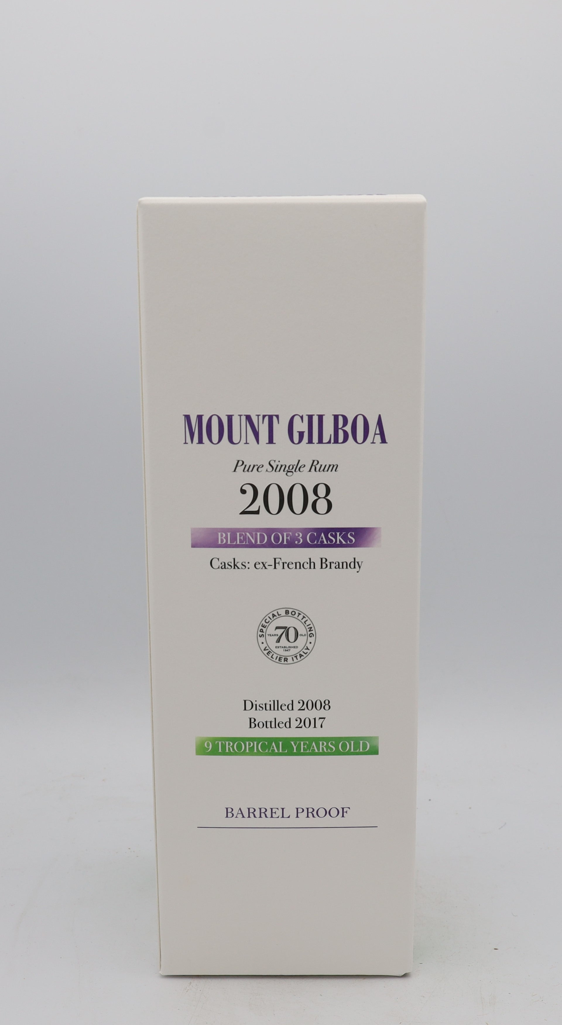 Mount Gilboa 2008 Rum Warren Khong Velier 9 yo