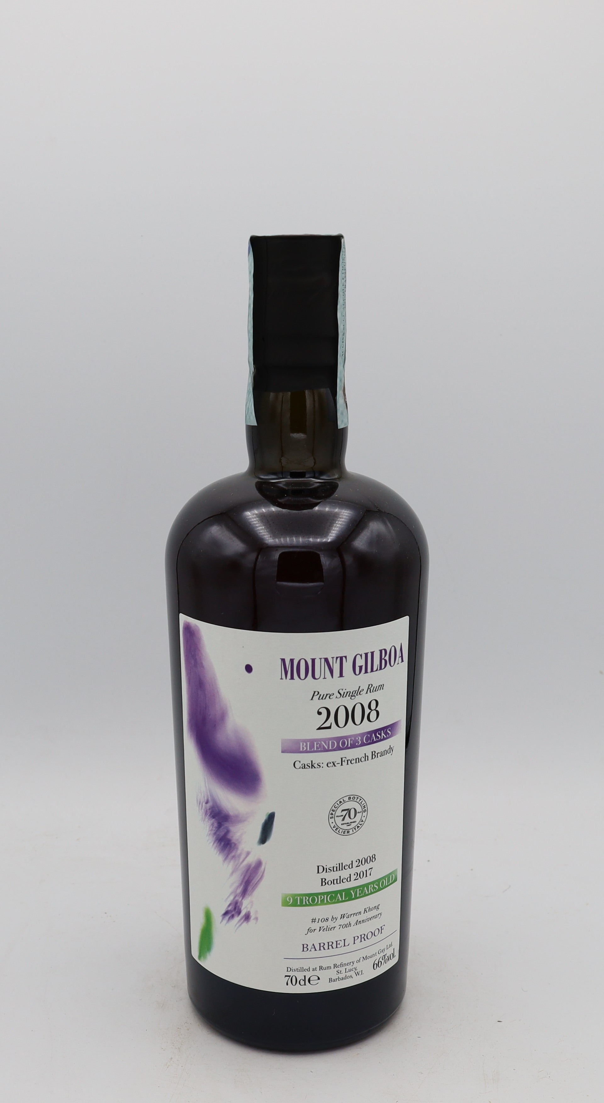 Mount Gilboa 2008 Rum Warren Khong Velier 9 yo