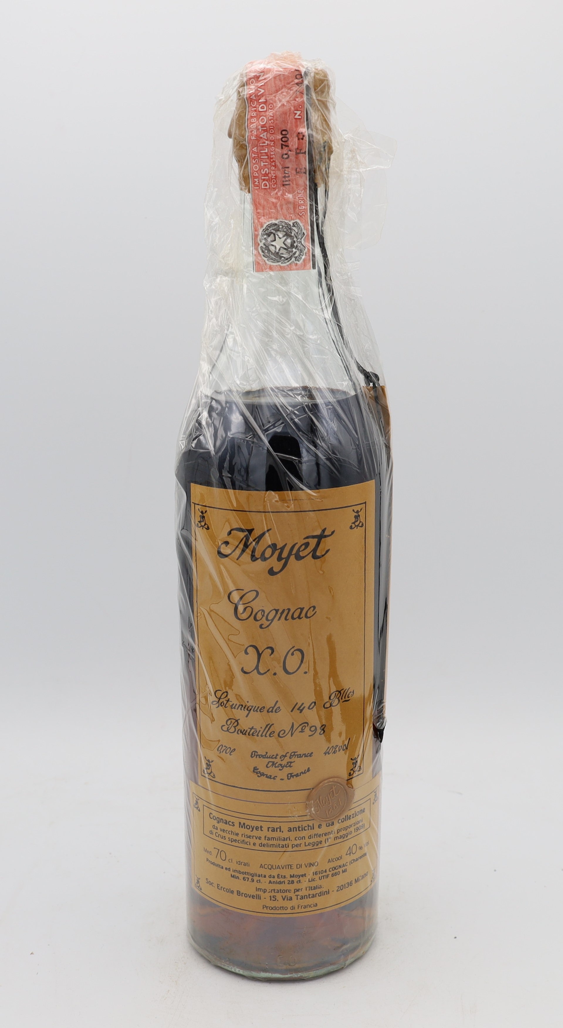 Moyet XO Cognac – limited edition French cognac, 1 of 140 bottles, Reserved Treasures Club collectible for connoisseurs