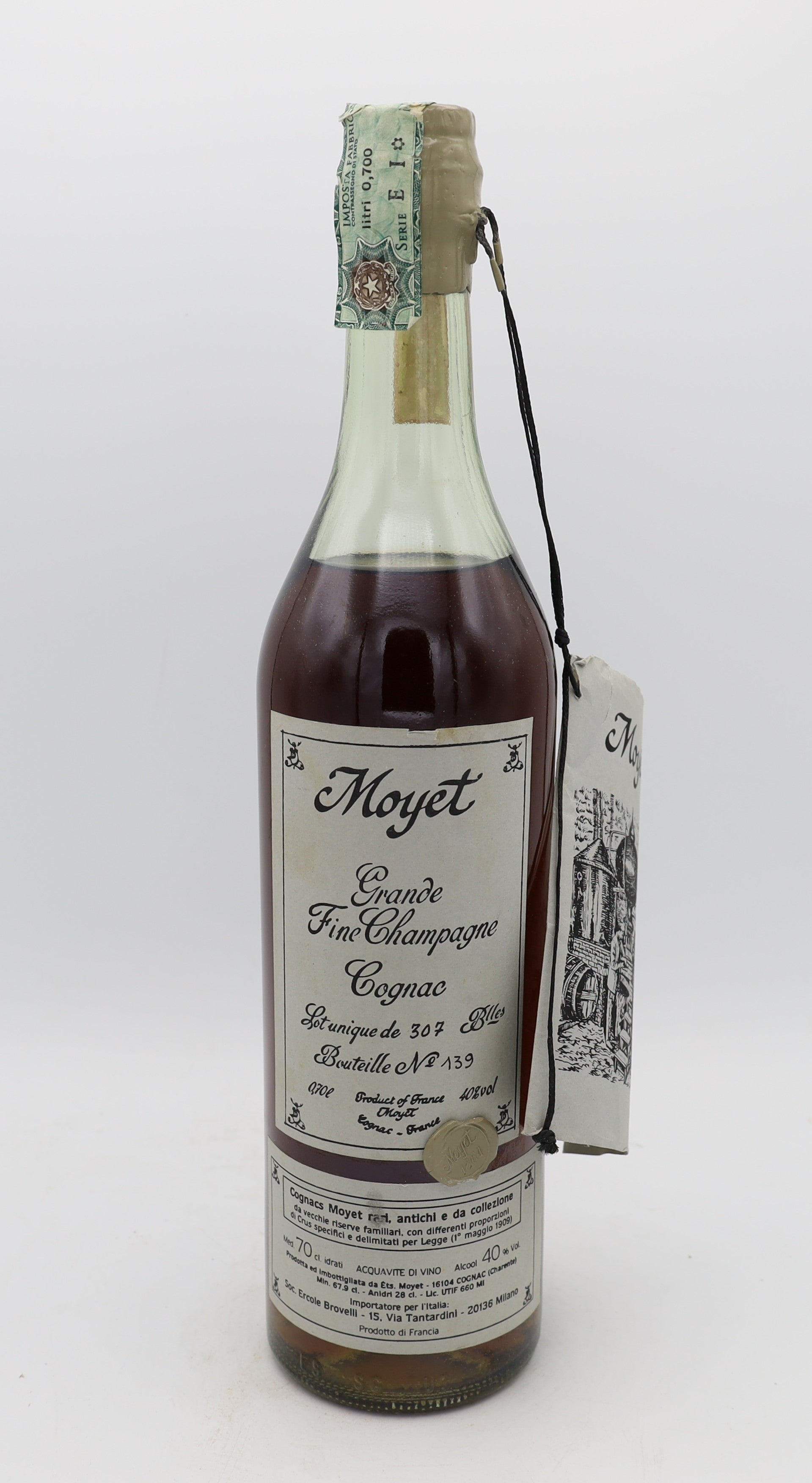 Moyet Grande Fine Champagne Cognac – limited edition French cognac, 1 of 307 bottles, Reserved Treasures Club collectible for connoisseurs