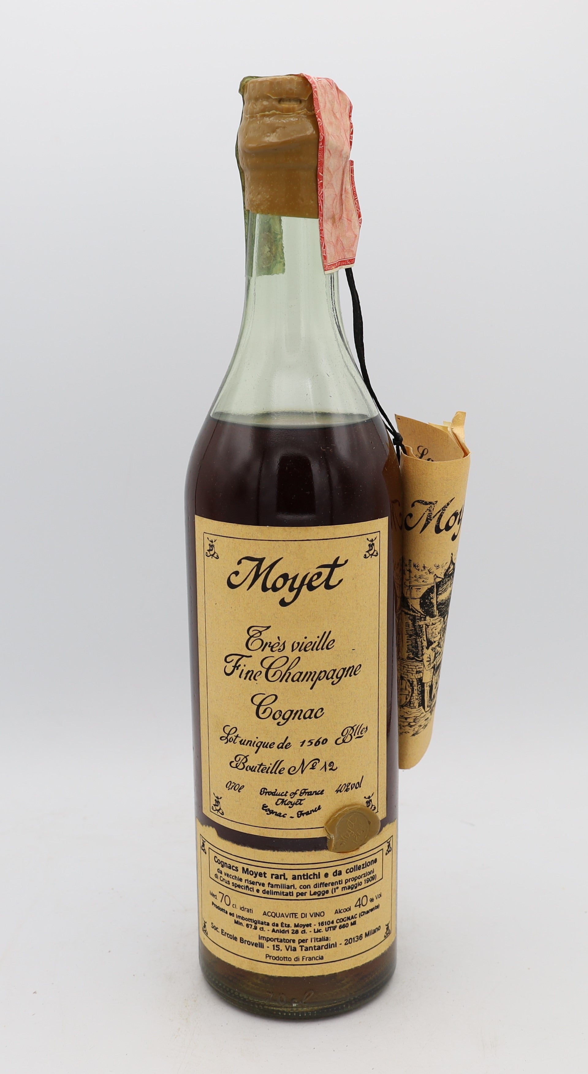 Moyet Très Vieille Fine Champagne Cognac – limited edition French cognac, 1 of 1560 bottles, collectible for connoisseurs