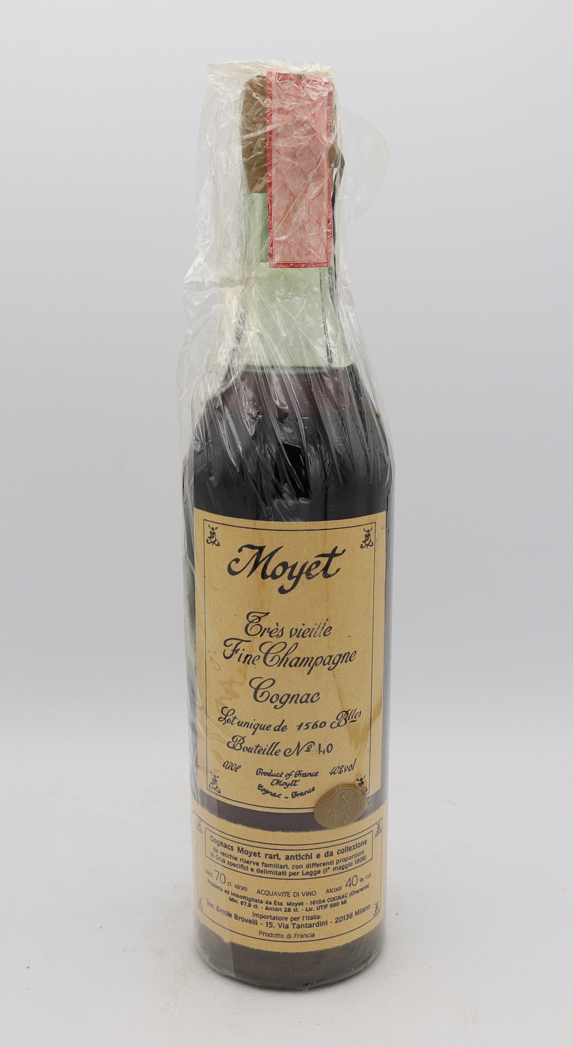Moyet Très Vieille Fine Champagne Cognac – limited edition French cognac, 1 of 1560 bottles, collectible for connoisseurs