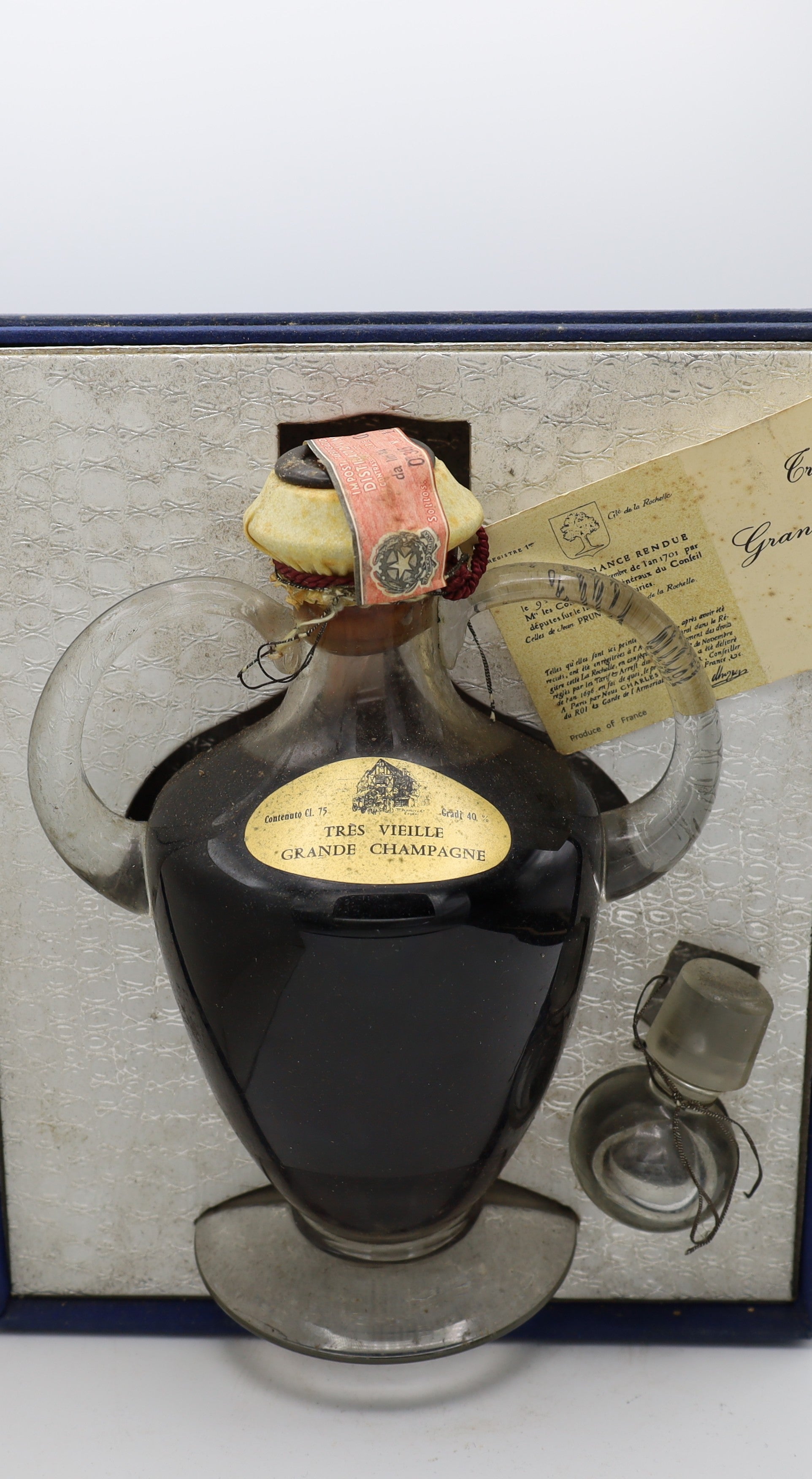 Prunier's Tres Vieille Cognac Decanter 1950's