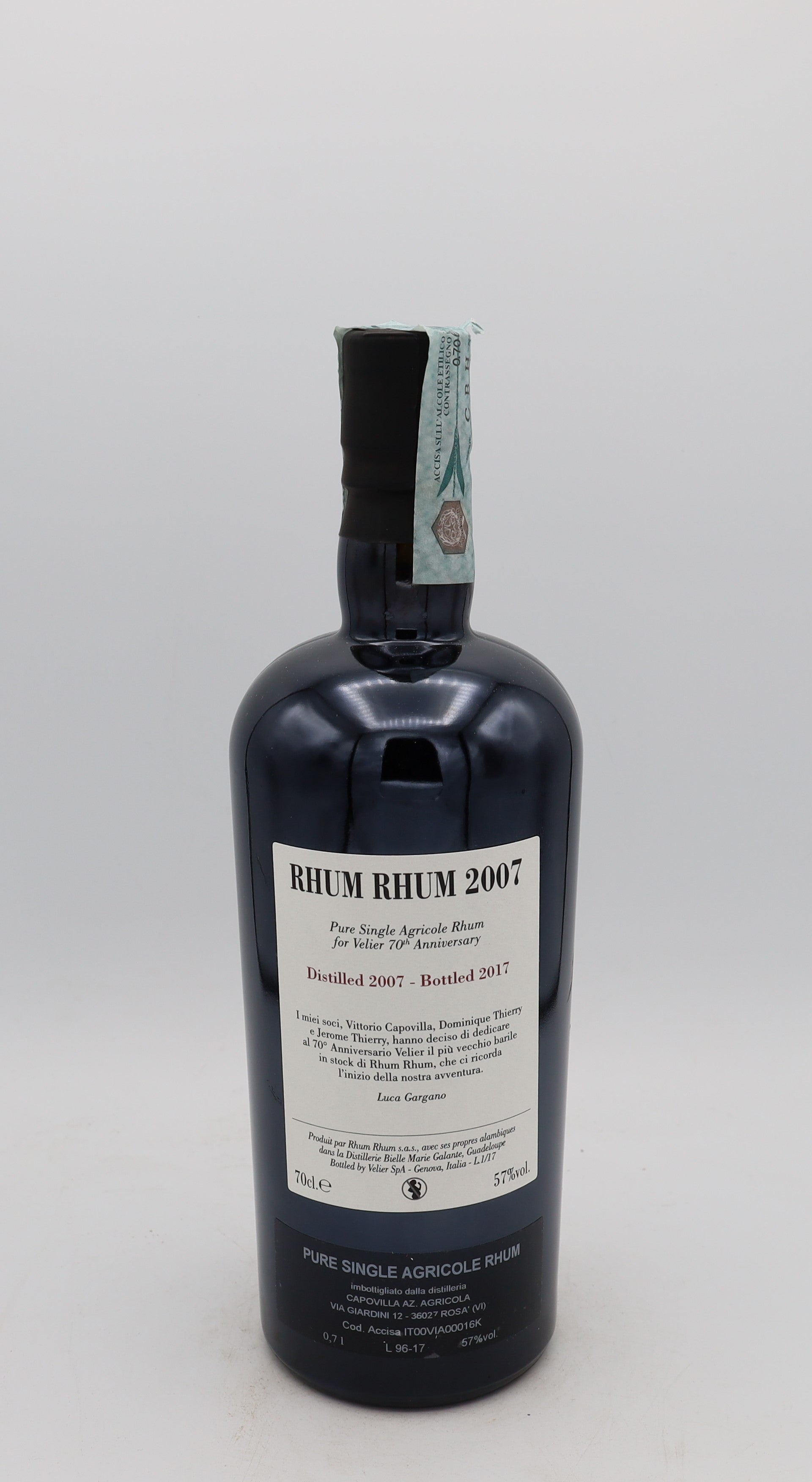 Rhum Rhum 2007 Vittorio Capovilla Velier 10 yo