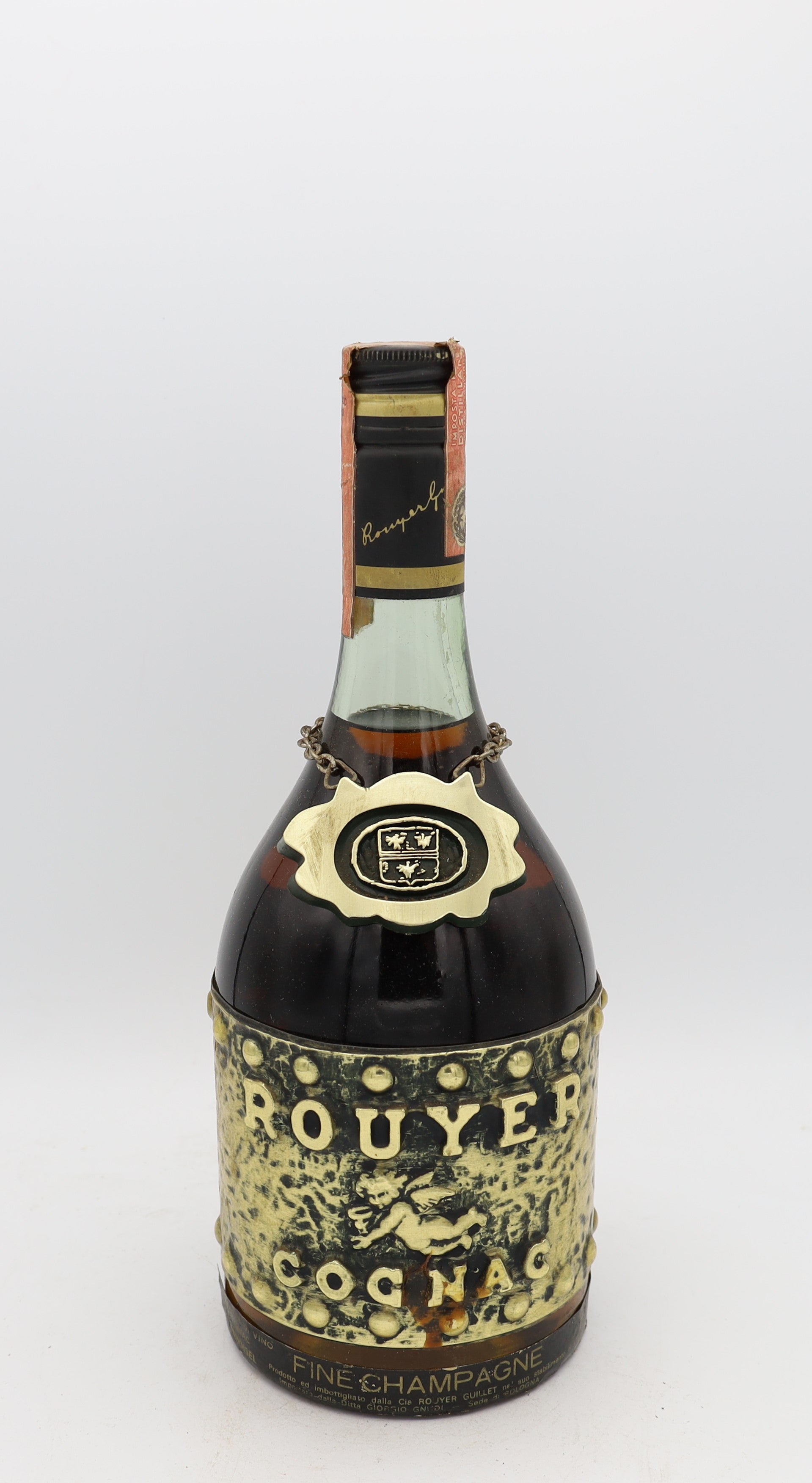 Rouyer Guillet Fine Champagne Cognac Gold Label – premium French cognac, elegant collectible bottle for connoisseurs