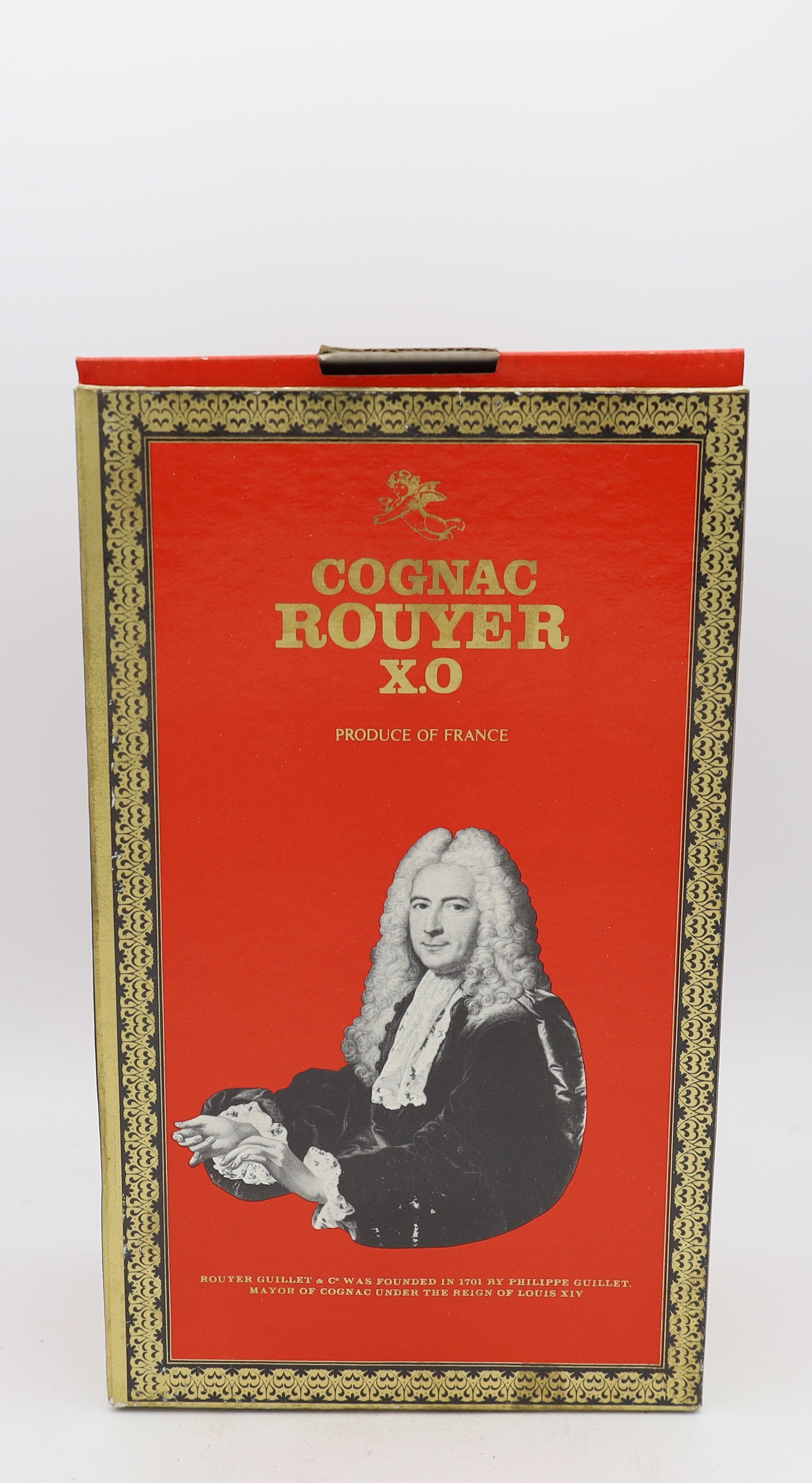 Rouyer Guillet XO Cognac – premium French cognac in crystal decanter with luxury gift box, ideal for collectors and gifting