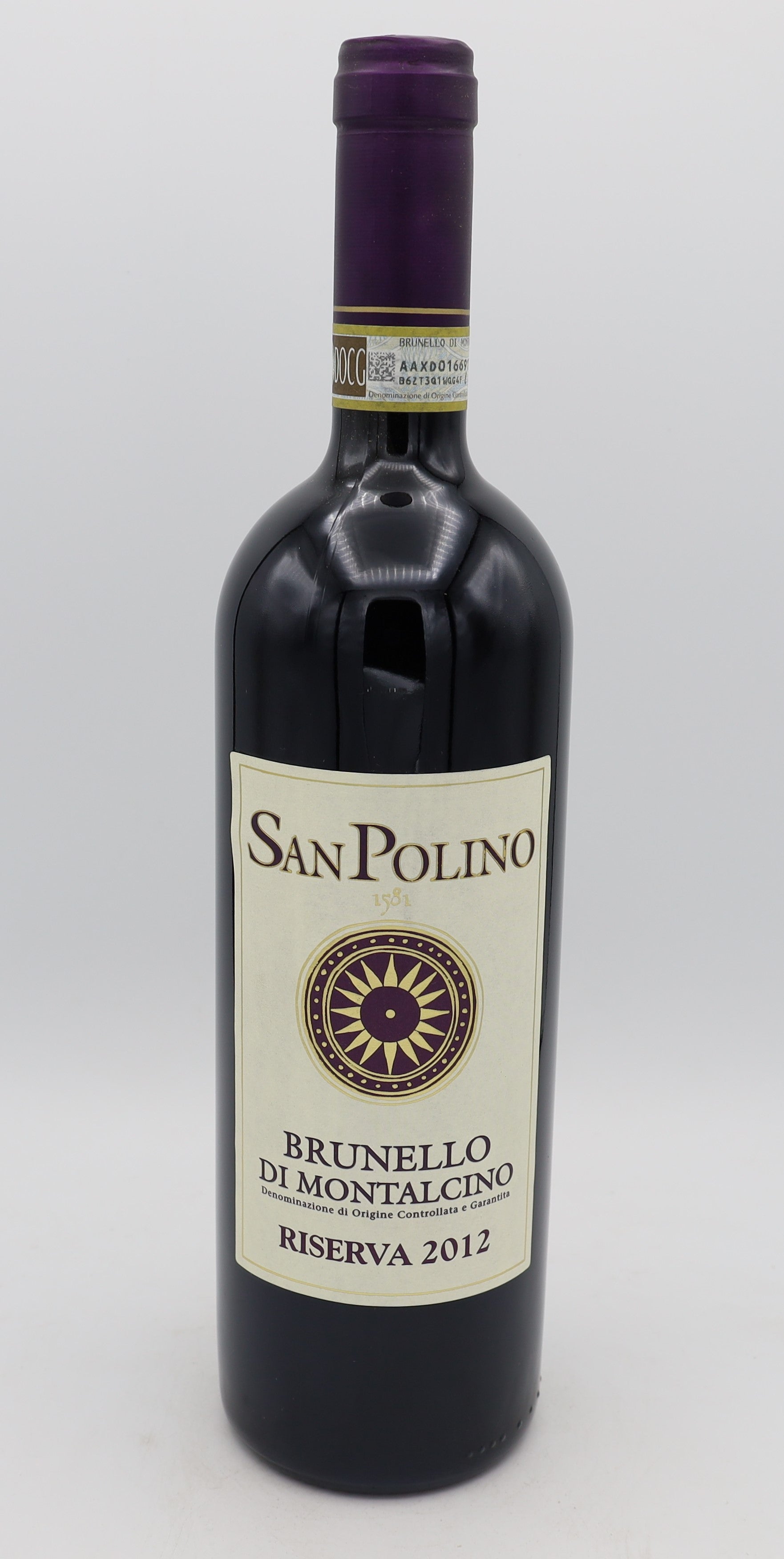 San Polino Riserva 2012 Brunello di Montalcino DOCG – prestigious aged red wine from Tuscany, offering rich complexity, deep fruit notes and elegant structure.