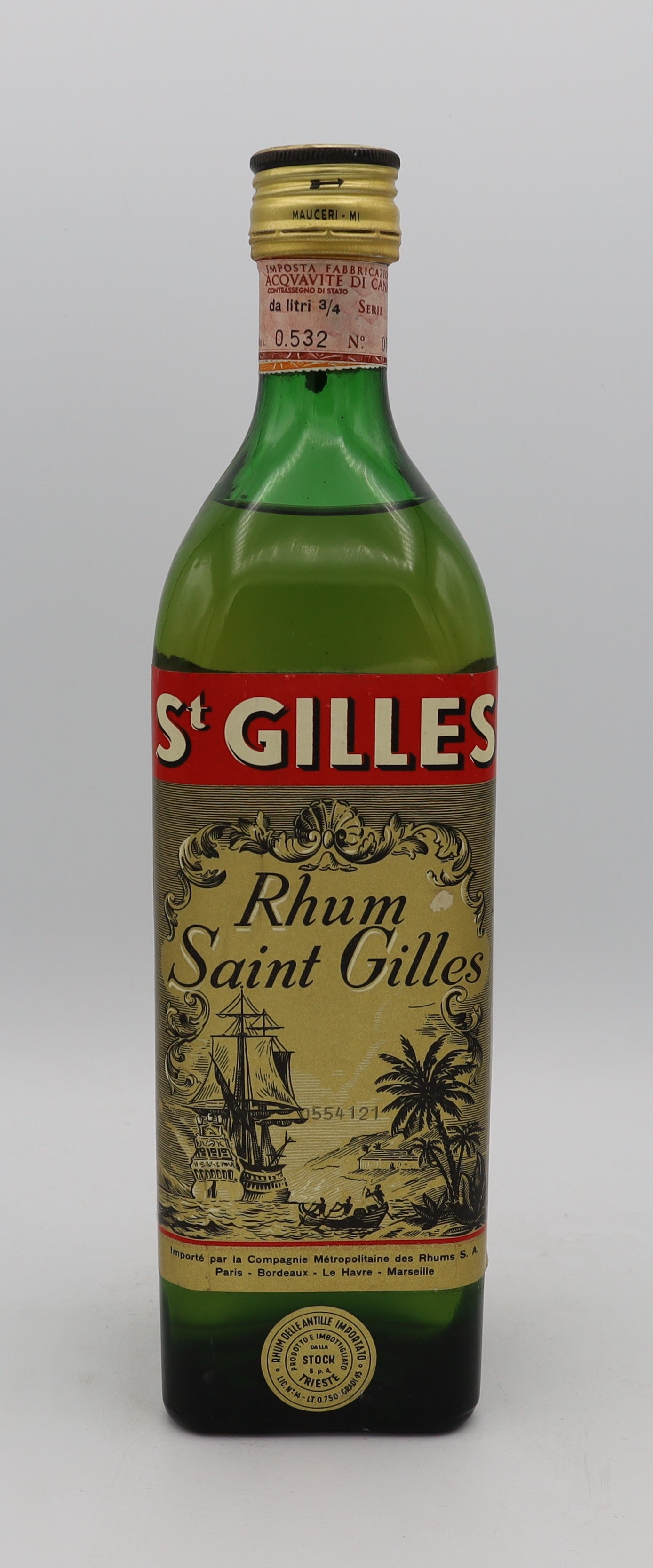 St Gilles Rhum Mini Cognac Vintage 1960 – rare aged spirit with rich, complex flavors, perfect for collectors and connoisseurs.