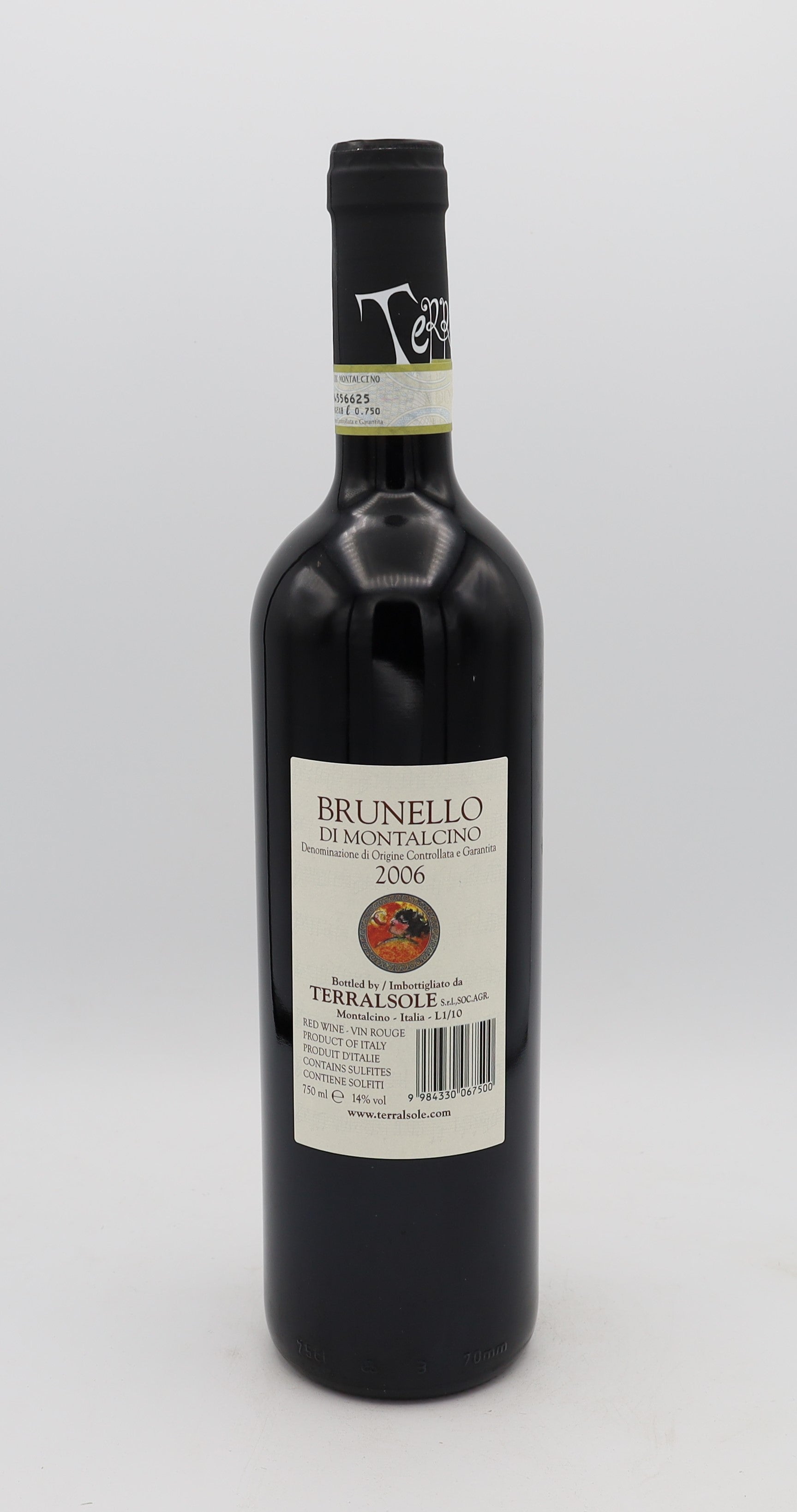 Terralsole Brunello di Montalcino Vintage 2006 DOCG – premium Italian red wine with rich, complex flavors and elegant structure.