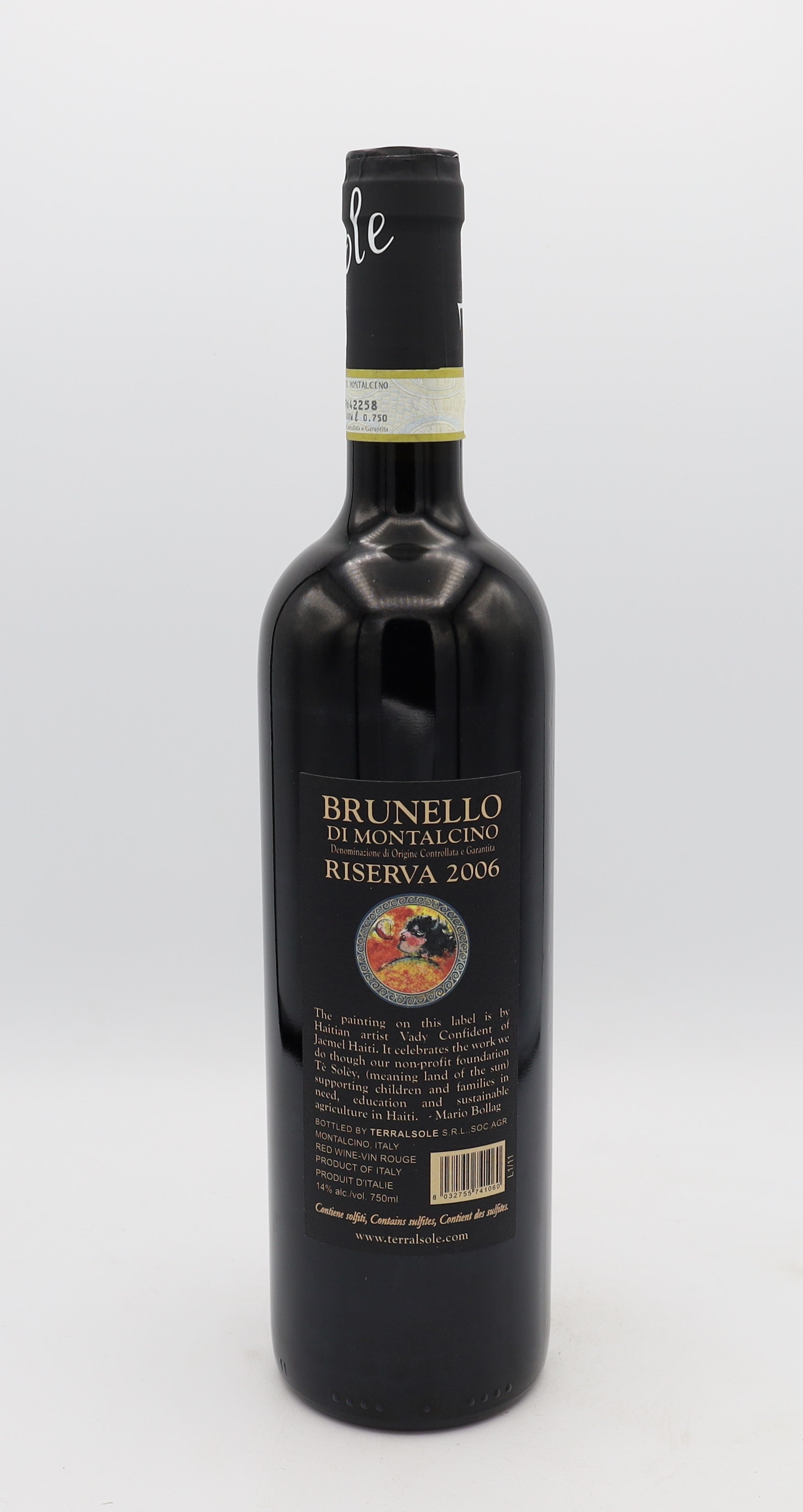 Terralsole Brunello di Montalcino Vintage 2006 Riserva DOCG – premium Italian red wine with rich, complex flavors and elegant structure.
