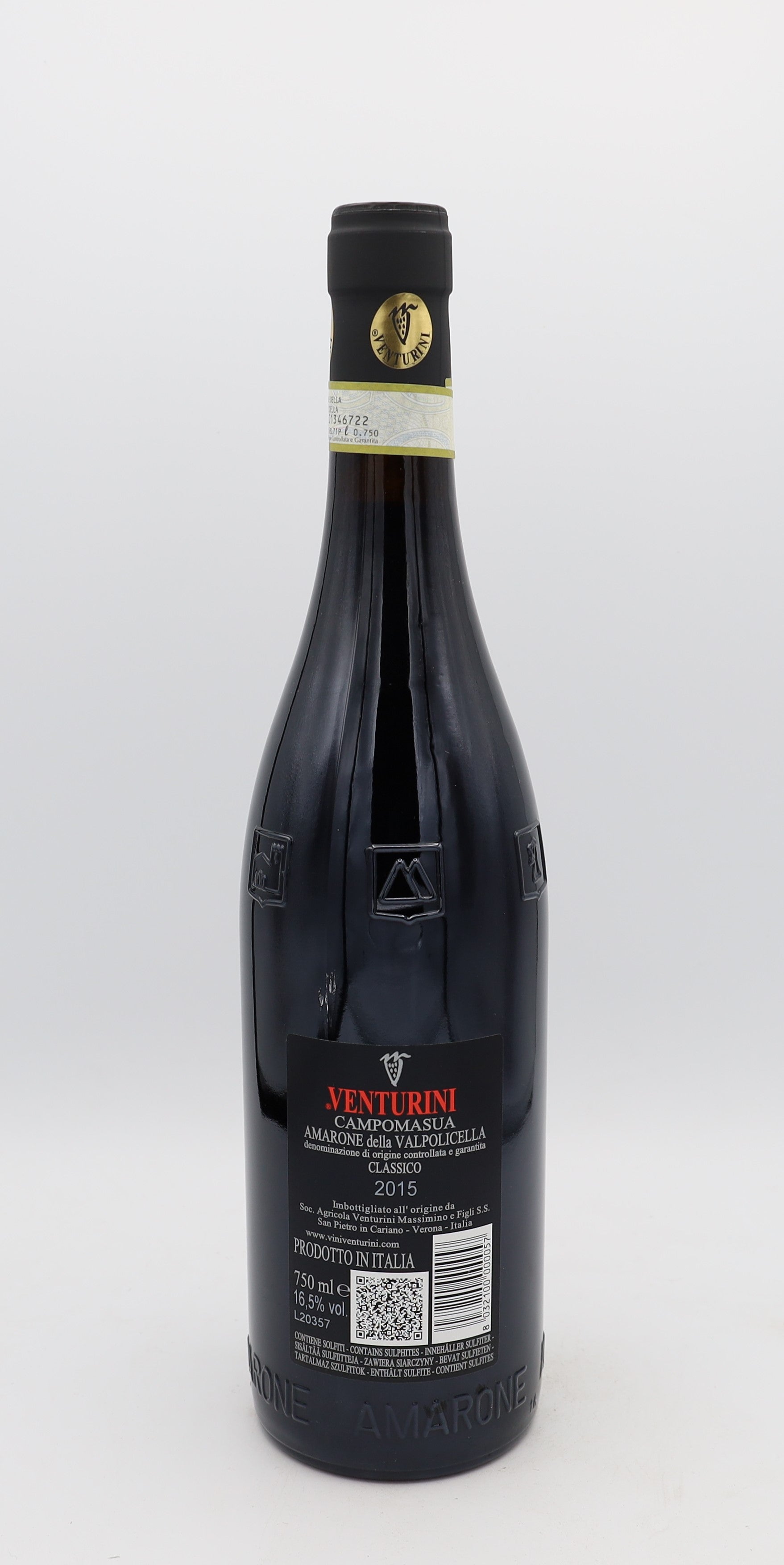 Venturini Campomasua Classico 2015 Amarone della Valpolicella – premium Italian red wine with rich, complex flavors and elegant structure.Amarone della Valpolicella 2015