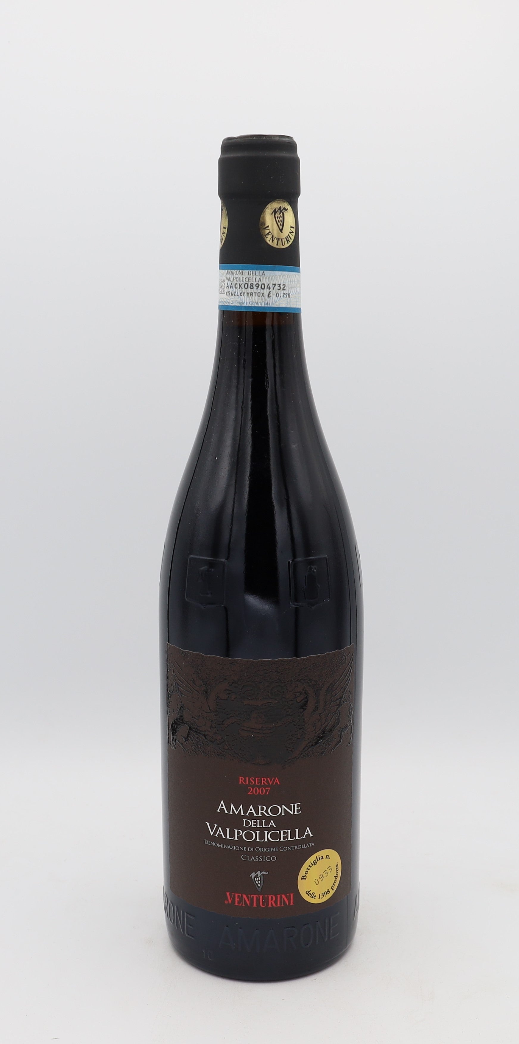 Venturini Riserva 2007 Amarone della Valpolicella – premium Italian red wine with rich, complex flavors and elegant structure.