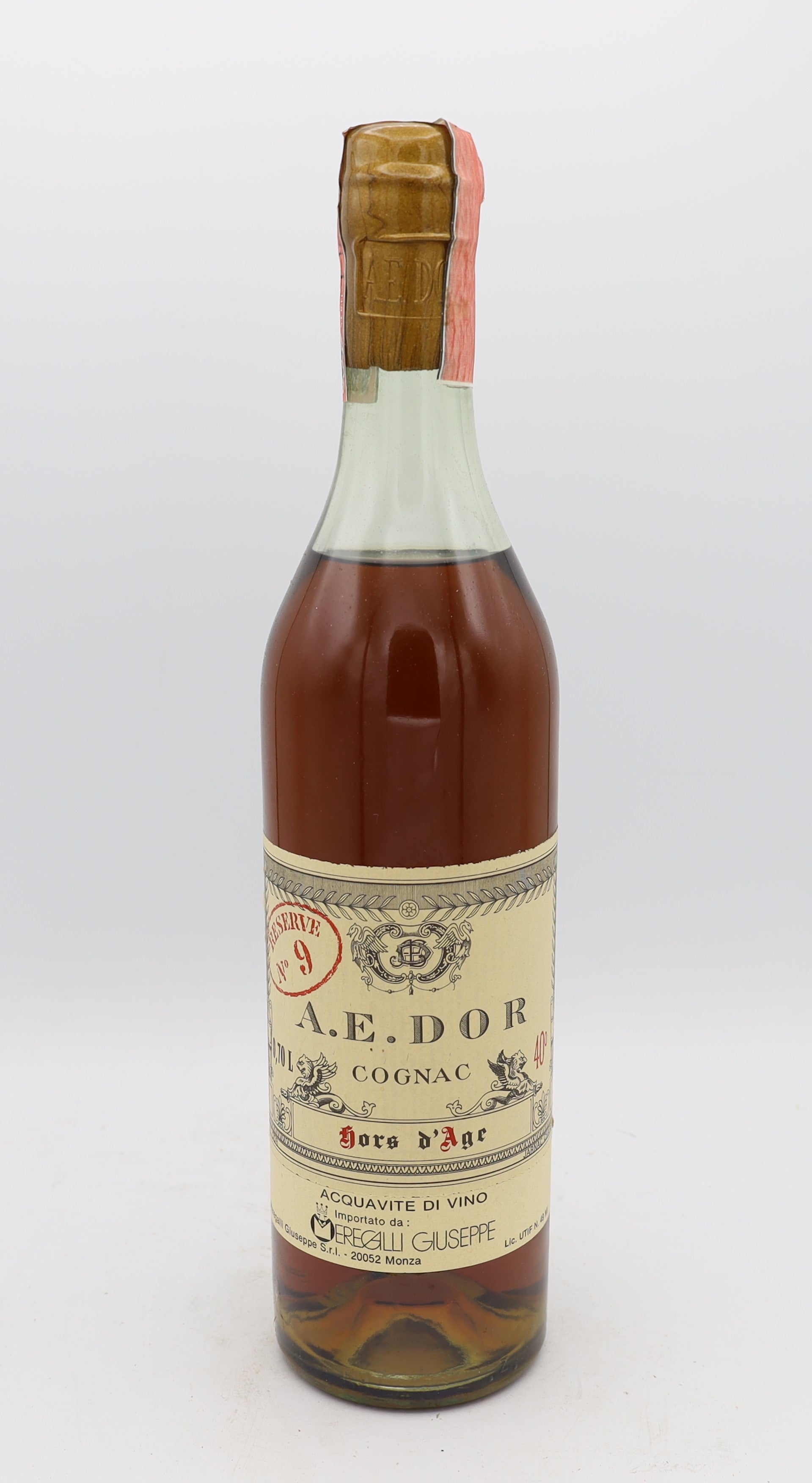 A.E. Dor Cognac Hors d’Âge Réserve No.9 – rare premium French cognac, collectible bottle for connoisseurs