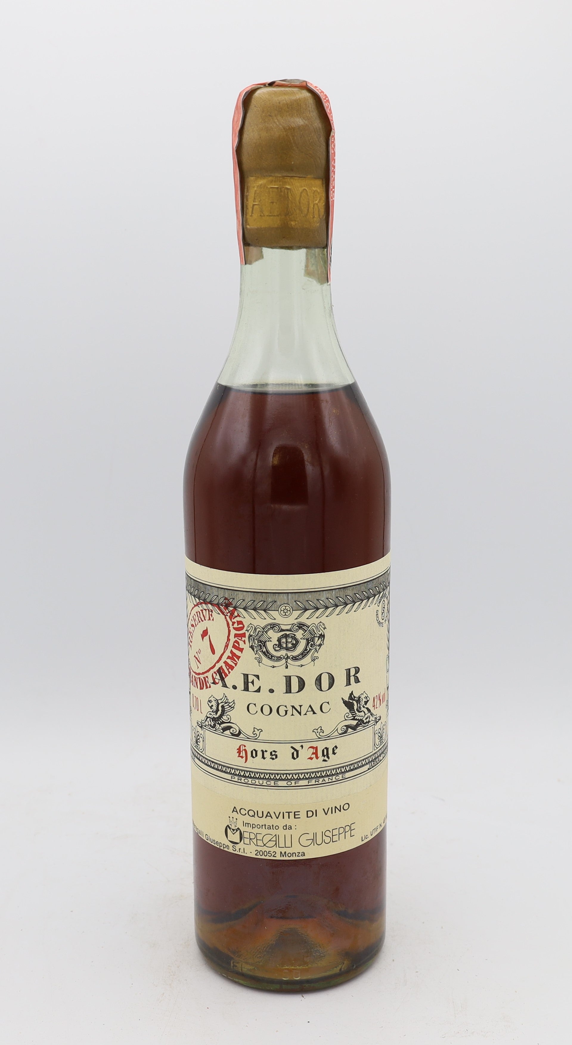 A.E. Dor Grande Champagne Cognac Réserve No.7 Hors d’Âge – rare premium French cognac, collectible bottle for connoisseurs