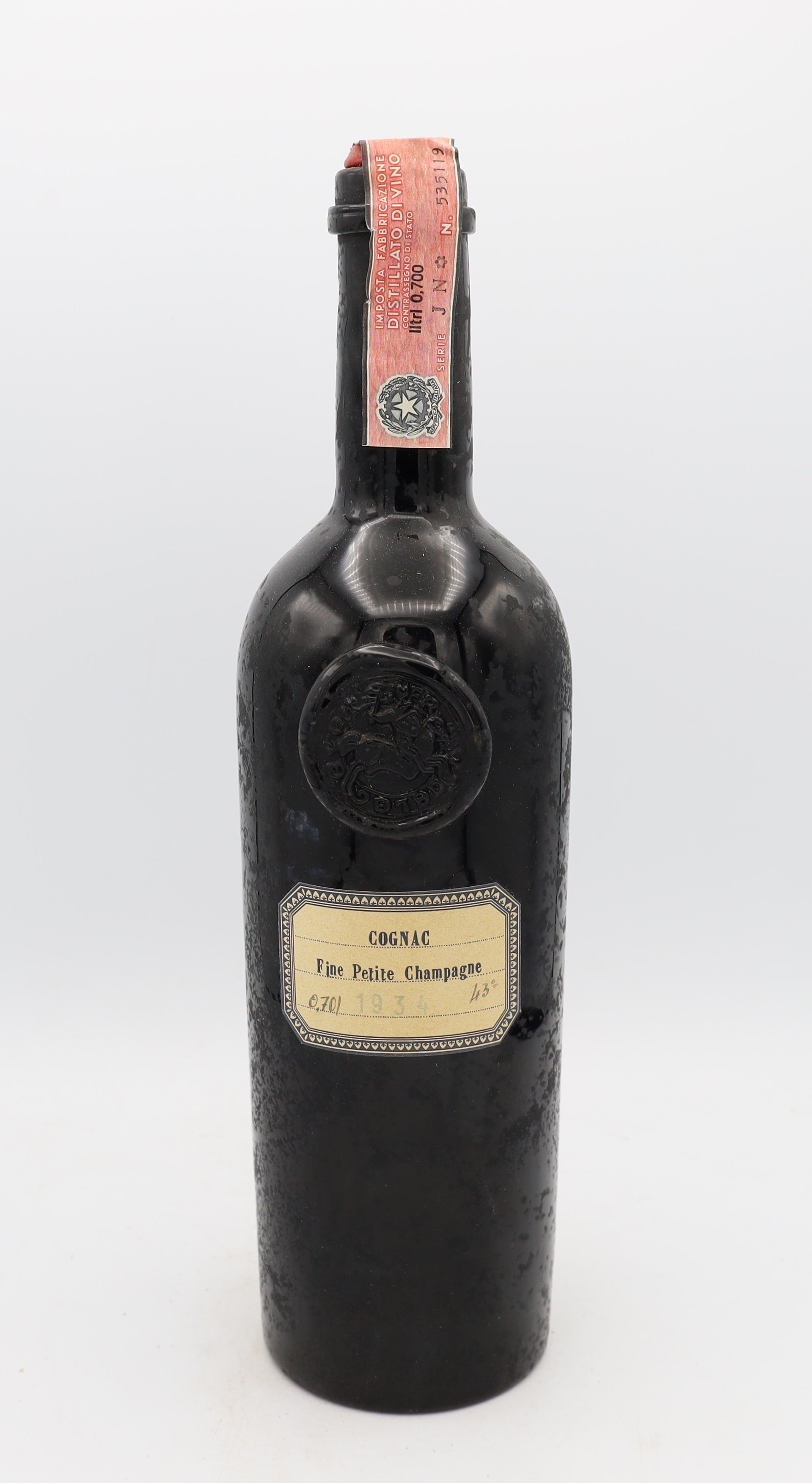 L’Héraud Fine Petite Champagne Cognac 1934 vintage – premium French cognac, Reserved Treasures Club collectible bottle, ideal for connoisseurs and gifting