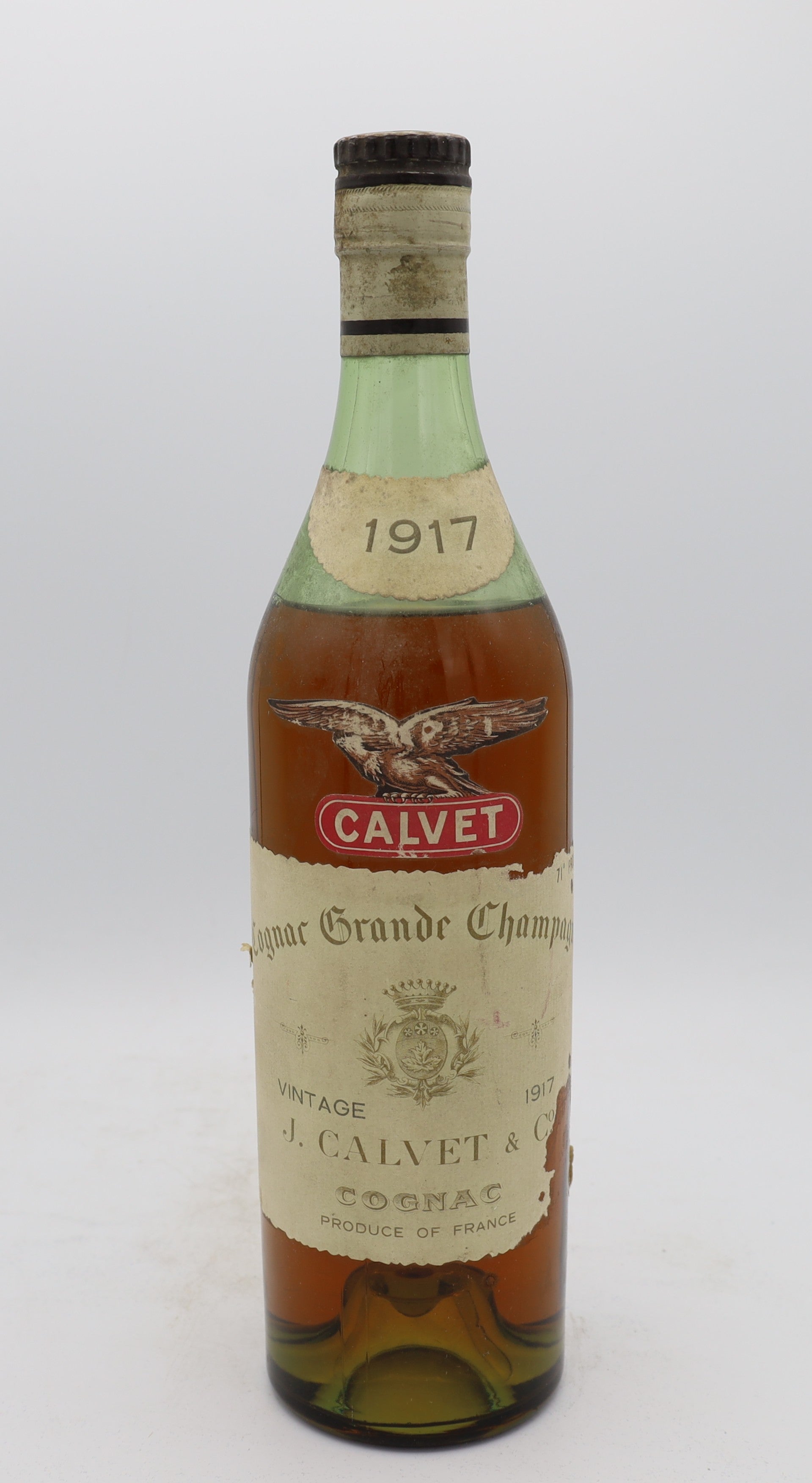 Calvet Cognac Grande Champagne Vintage 1917