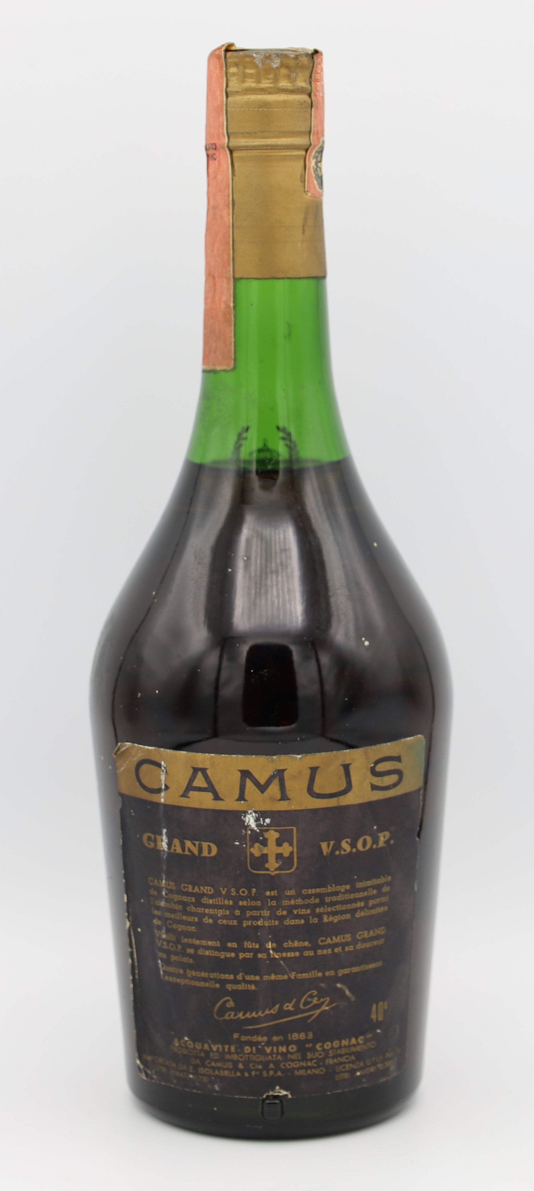 Camus Grand VSOP La Grande Marque Cognac – premium French brandy with rich amber color, smooth and refined flavors, ideal for collectors and connoisseurs.