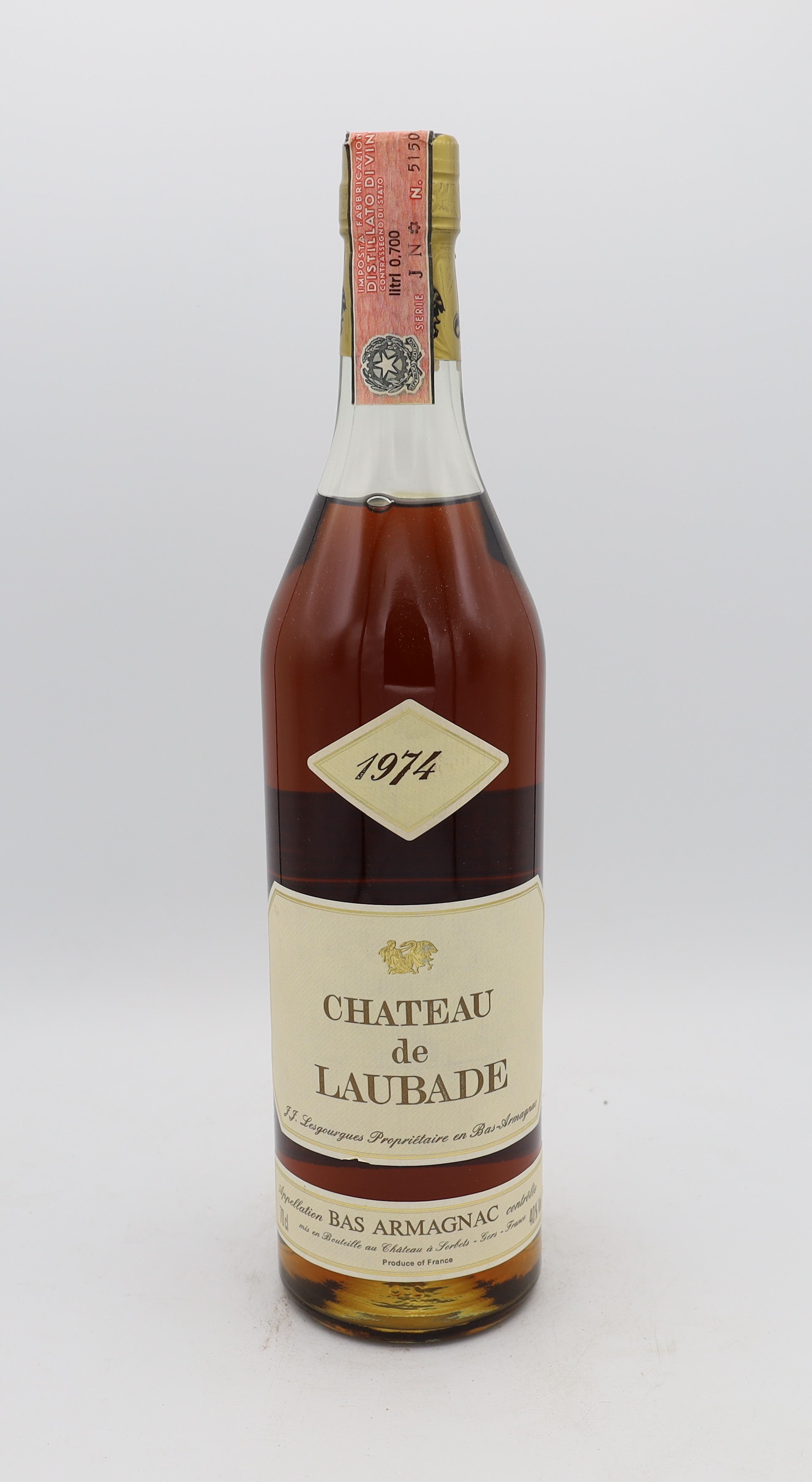 Chateau de Laubade Bas Armagnac Vintage 1974