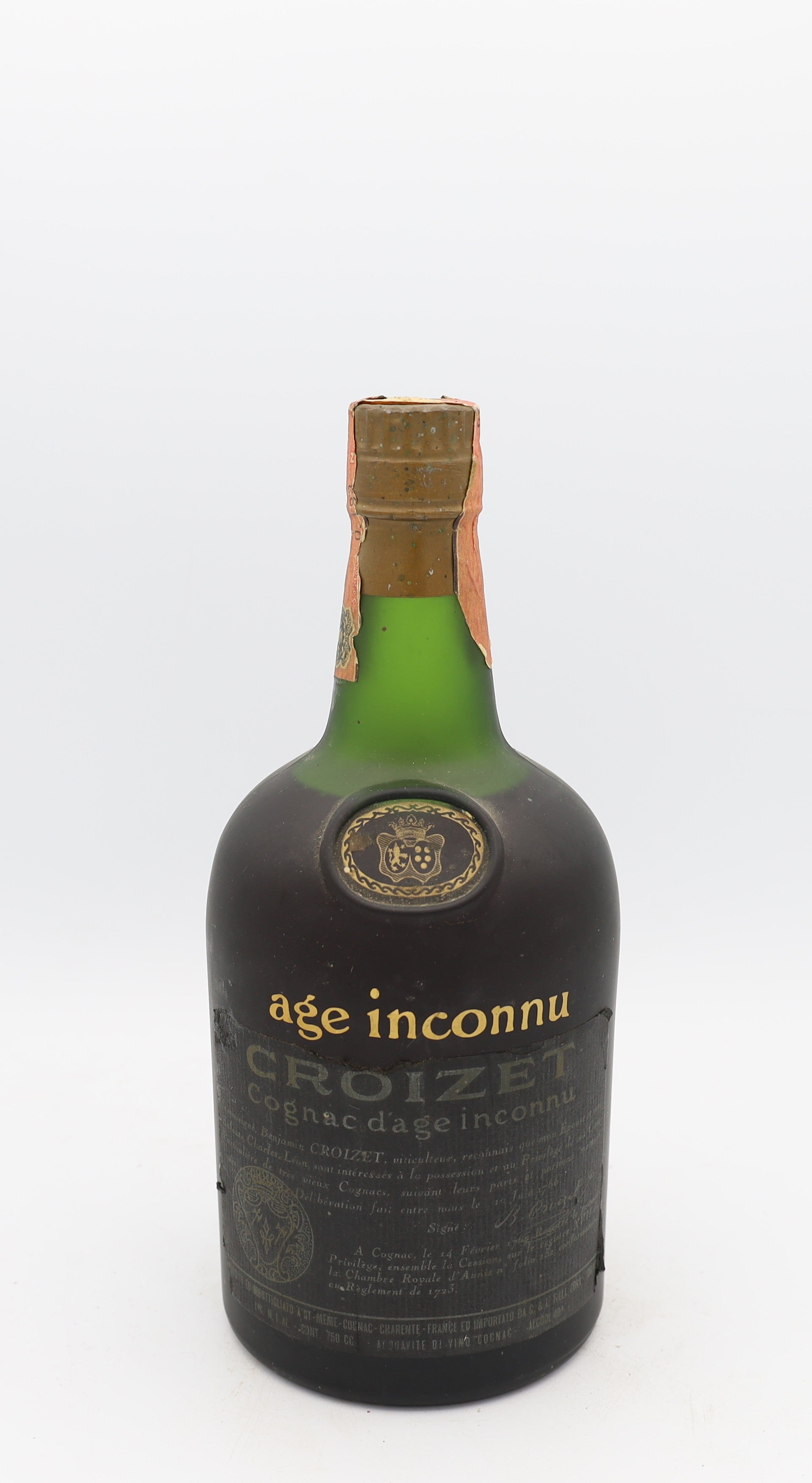 【未開封】CROIZET age inconnu XO COGNAC クロアーゼ Croizet Cognac Age Inconnu: Rare French Vintage Spirit - Reserved