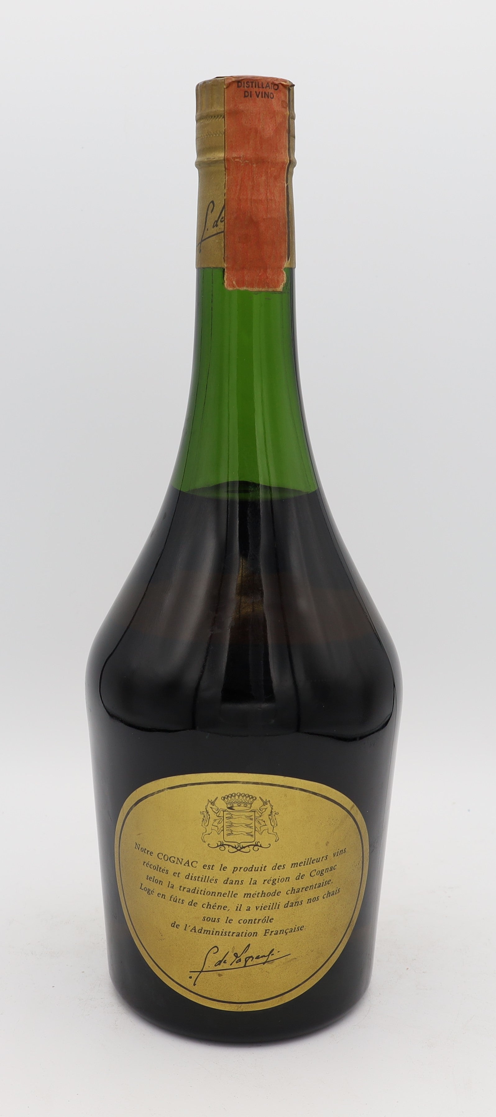 Gaston de la Grange Cognac Vintage 1960s – rare aged French brandy with rich amber color, smooth and complex flavors, ideal for collectors and connoisseurs.