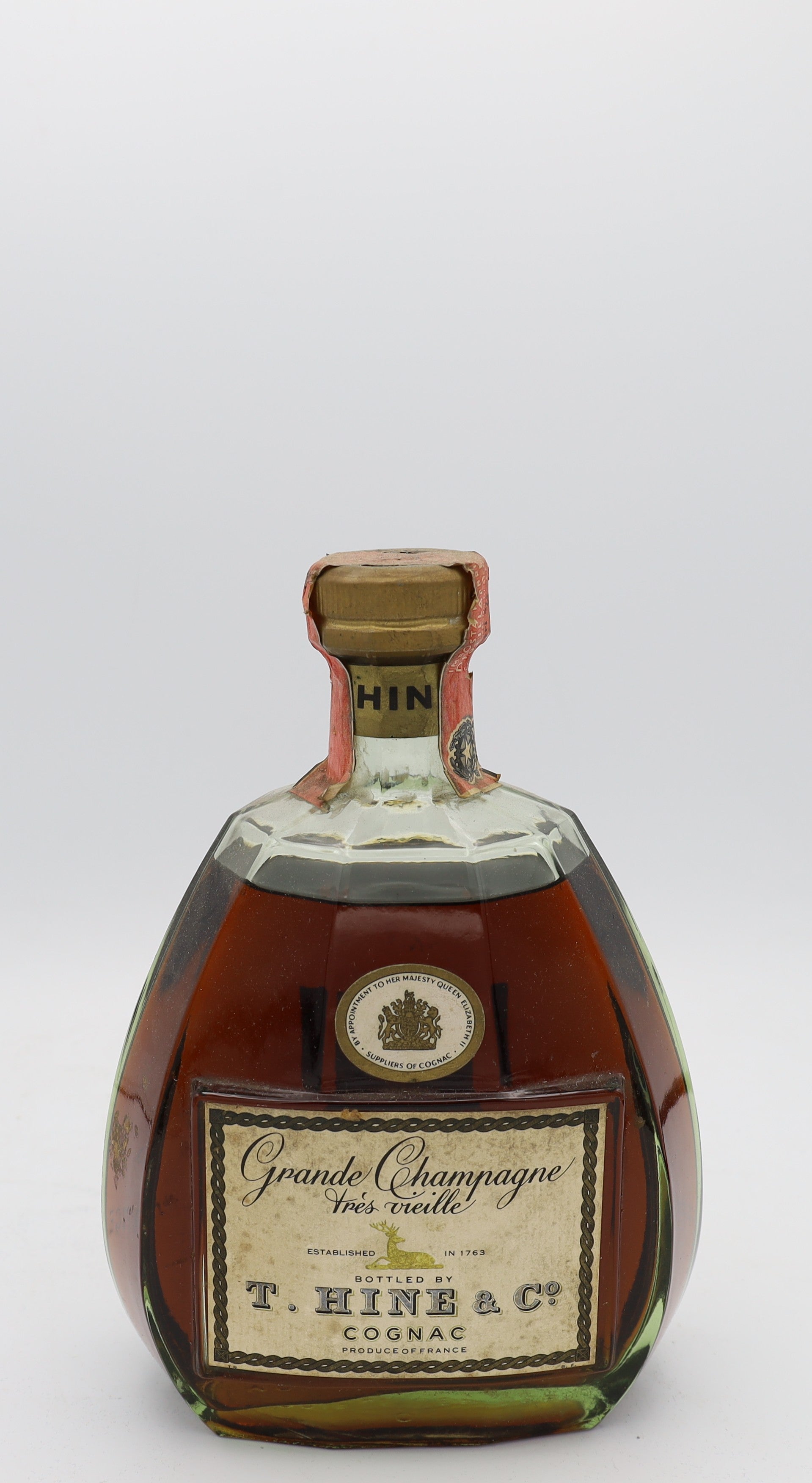 Hine Cognac Grande Champagne Tres Vieille 1960's