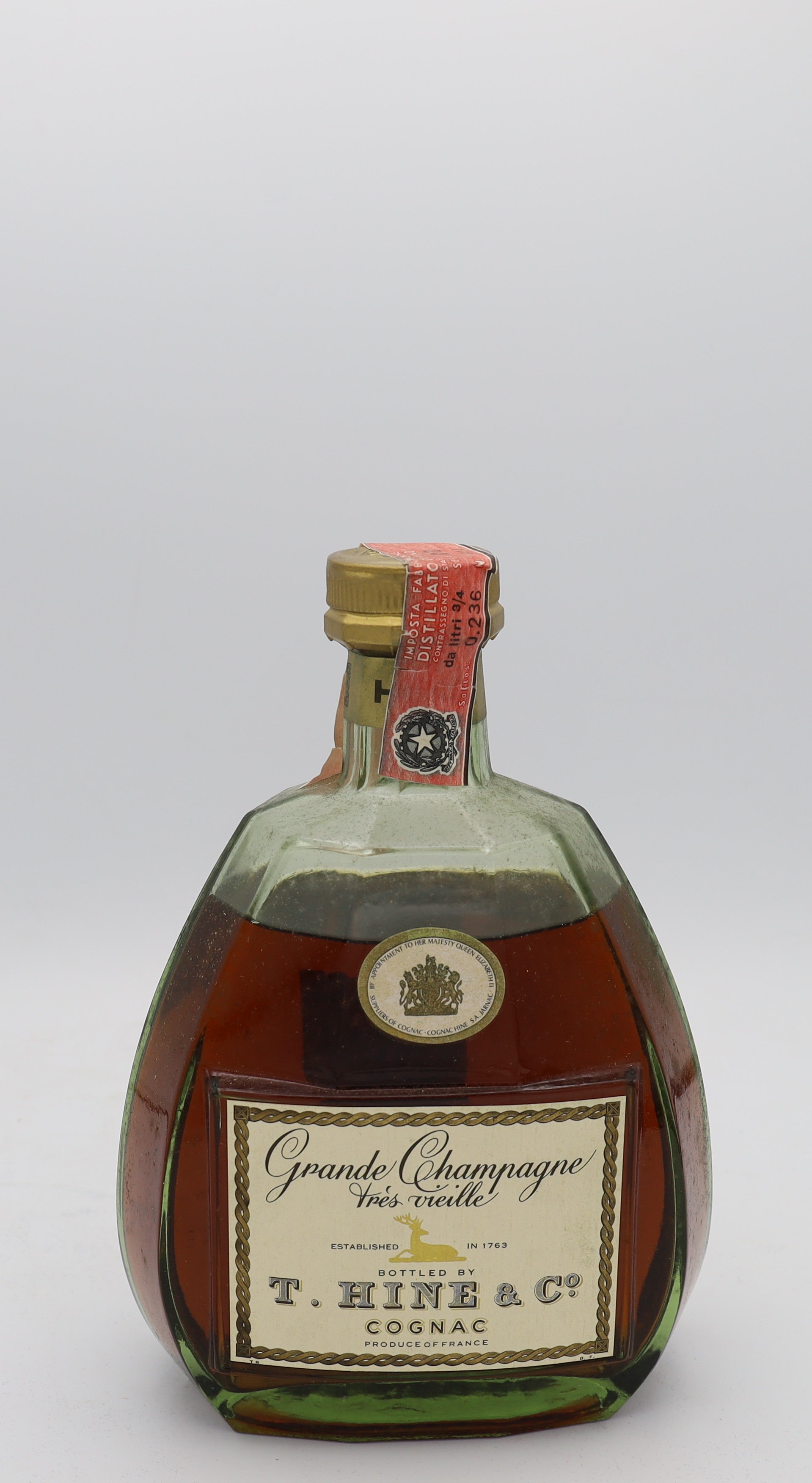 Hine Cognac Grande Champagne Tres Vieille 1960's