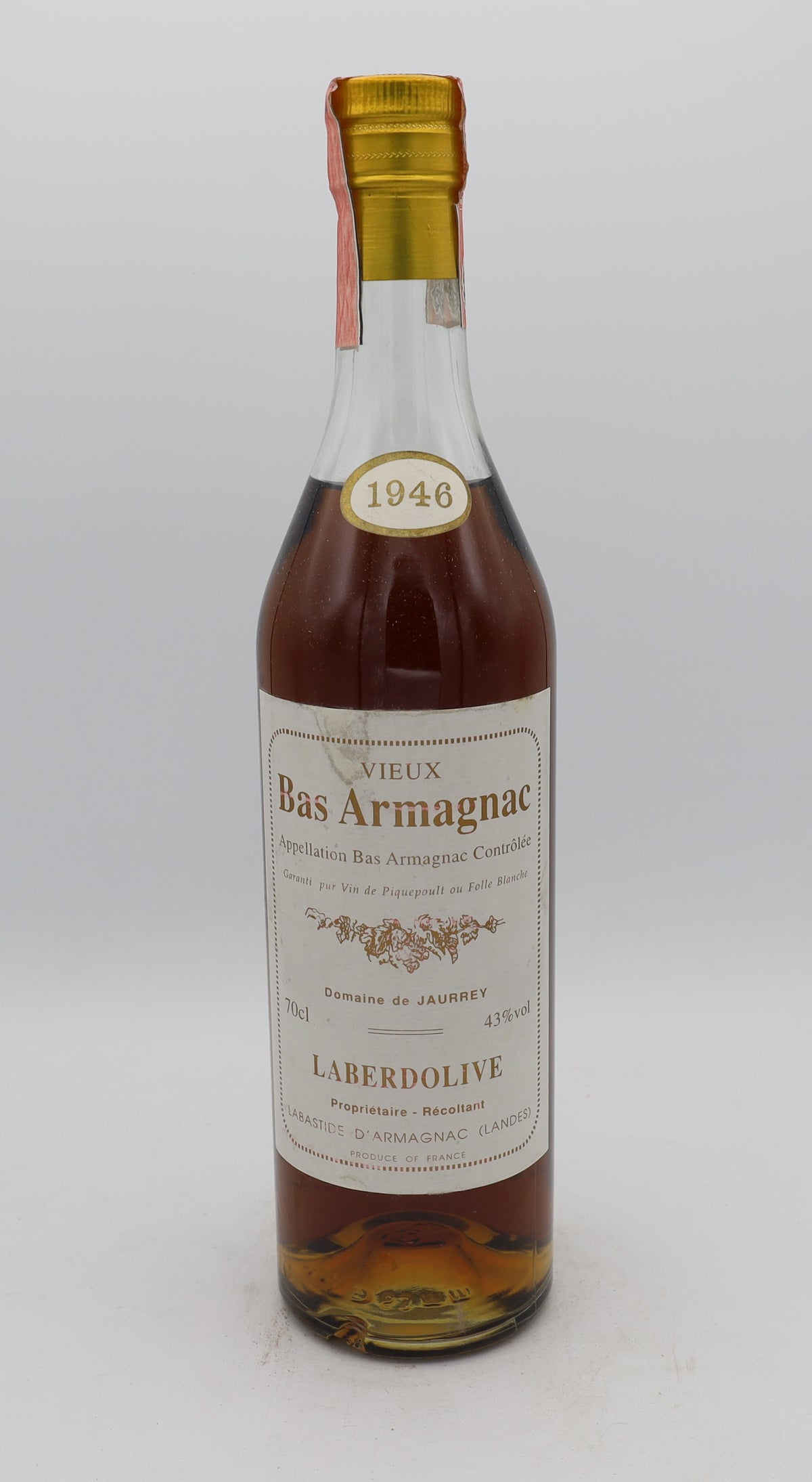 Laberdolive Bas Armagnac 1946 – A Rare Spirit to Enjoy - Reserved 